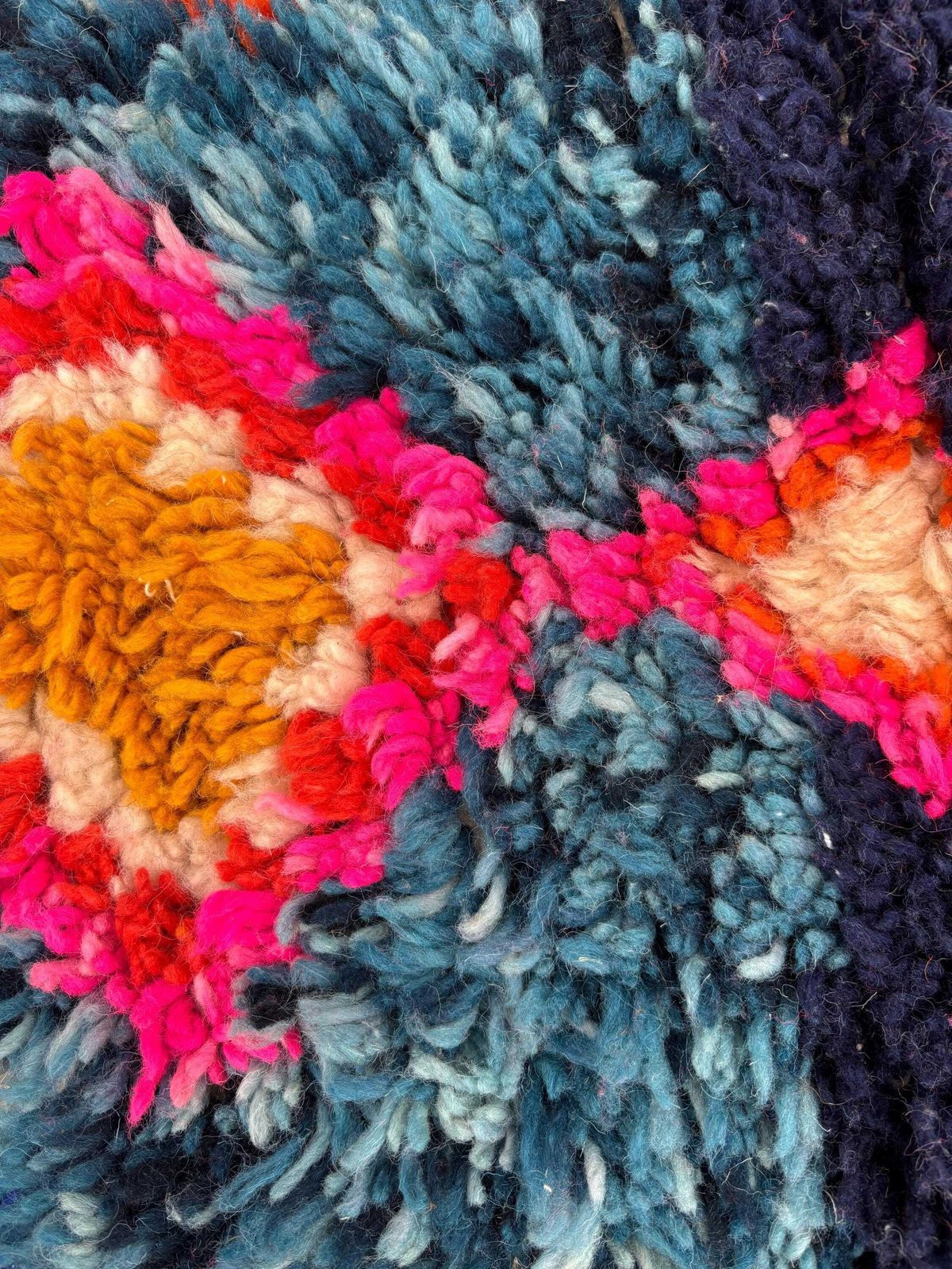 Tapis de couloir moderne à motifs abstraits en laine, fait main au Maroc, 70 x 300 cm photo buy