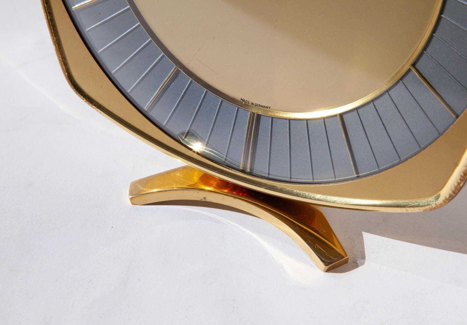 Boxed! 1950s Mauthe Germany Desk Clock Mid Century Modernism Art Deco Junghans Table. photo buy