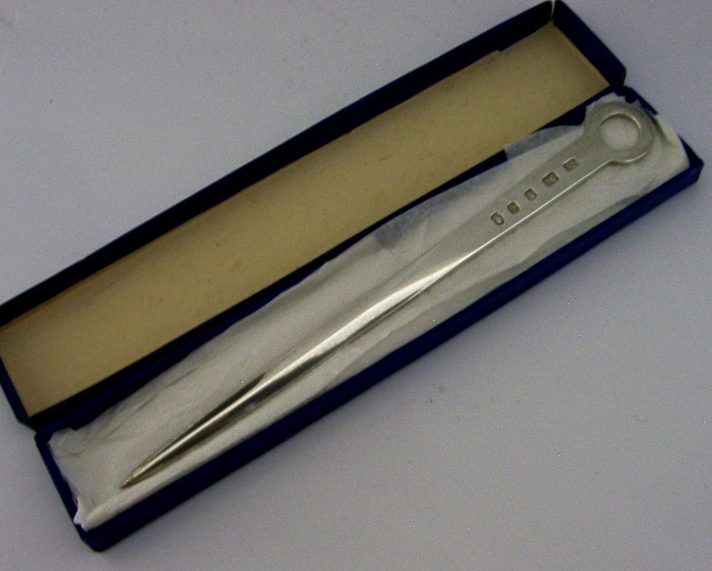 Sterling Silver Desk Letter Envelope Opener 1977 Boxed Silver Jubilee 58g photo Home Decor