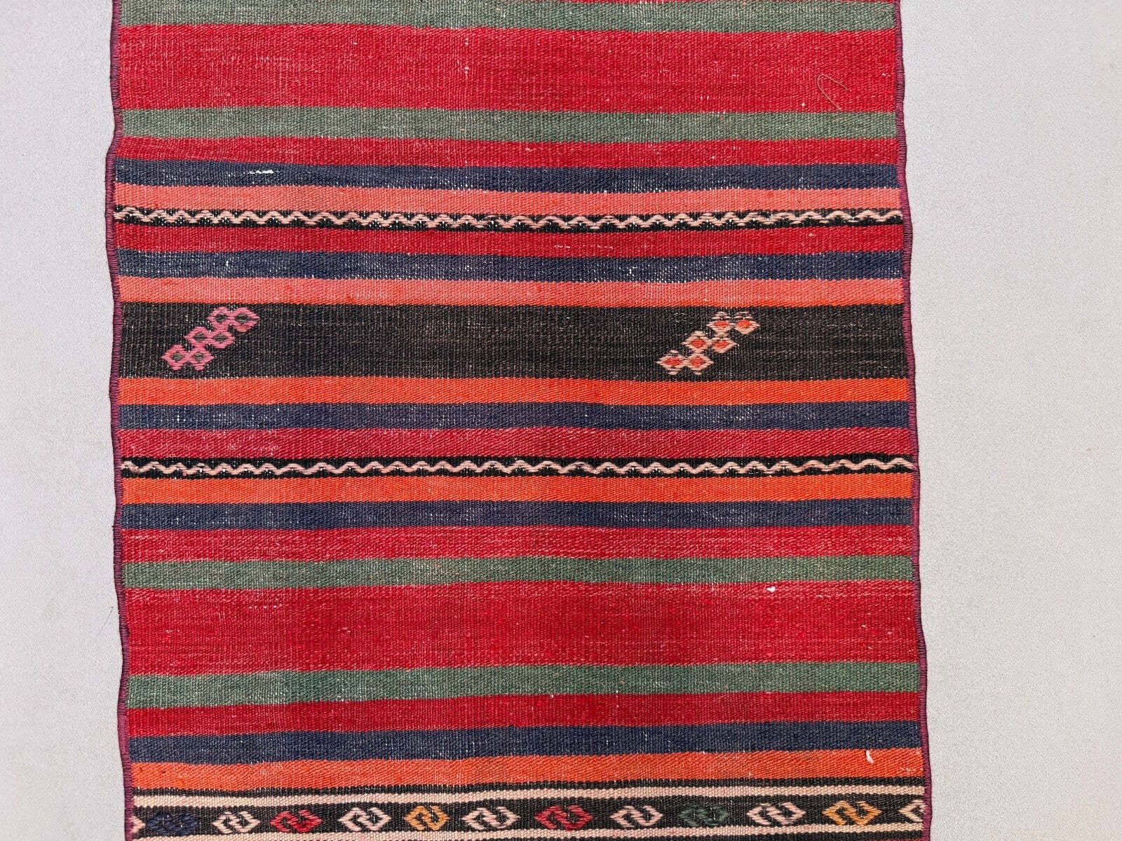 Smalle Kilim Loper 59x300 cm Shabby Chic, Vintage Turkse Kelim 2569 photo vintage