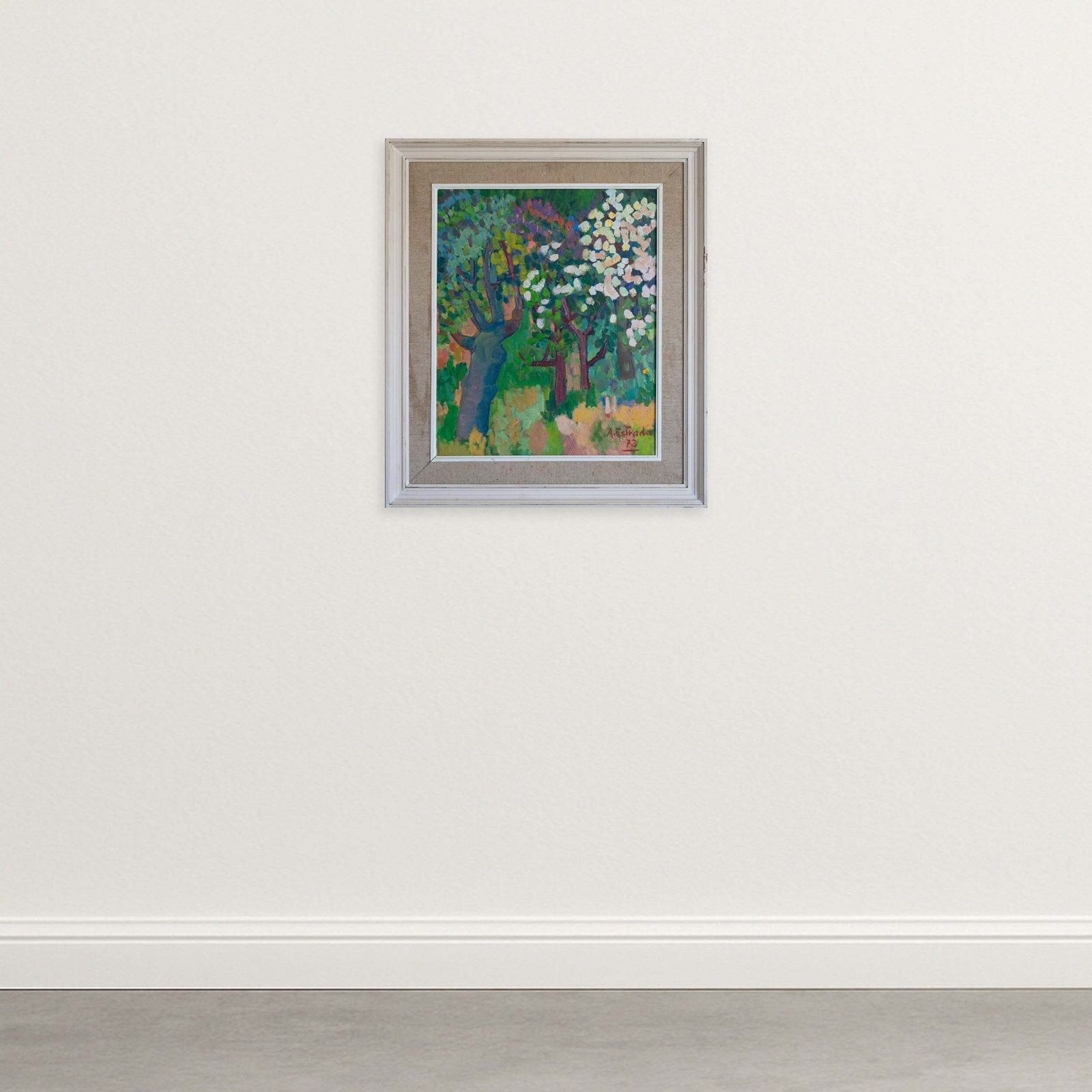 A. Estrada | Blossom | Vintage gesigneerd olieverf op doek photo furniture