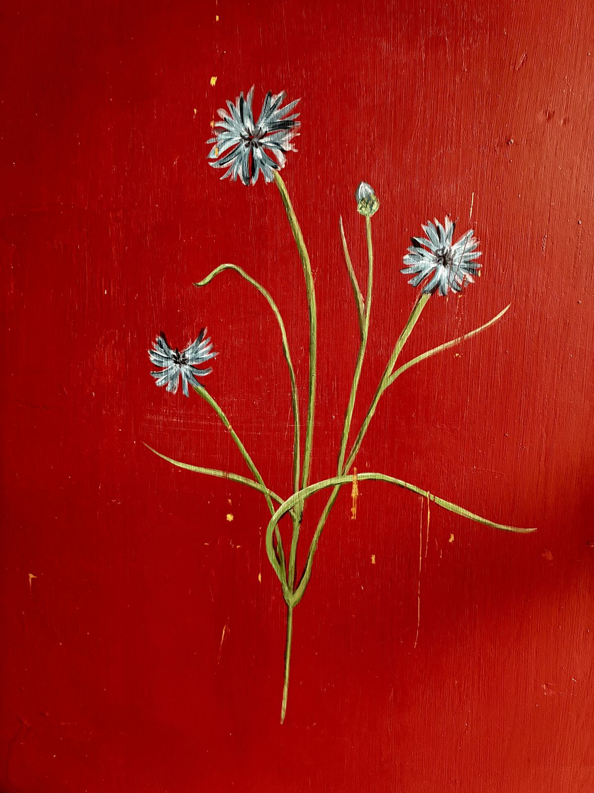 photo furniture Red Painted Oak Cupboard, 2010s