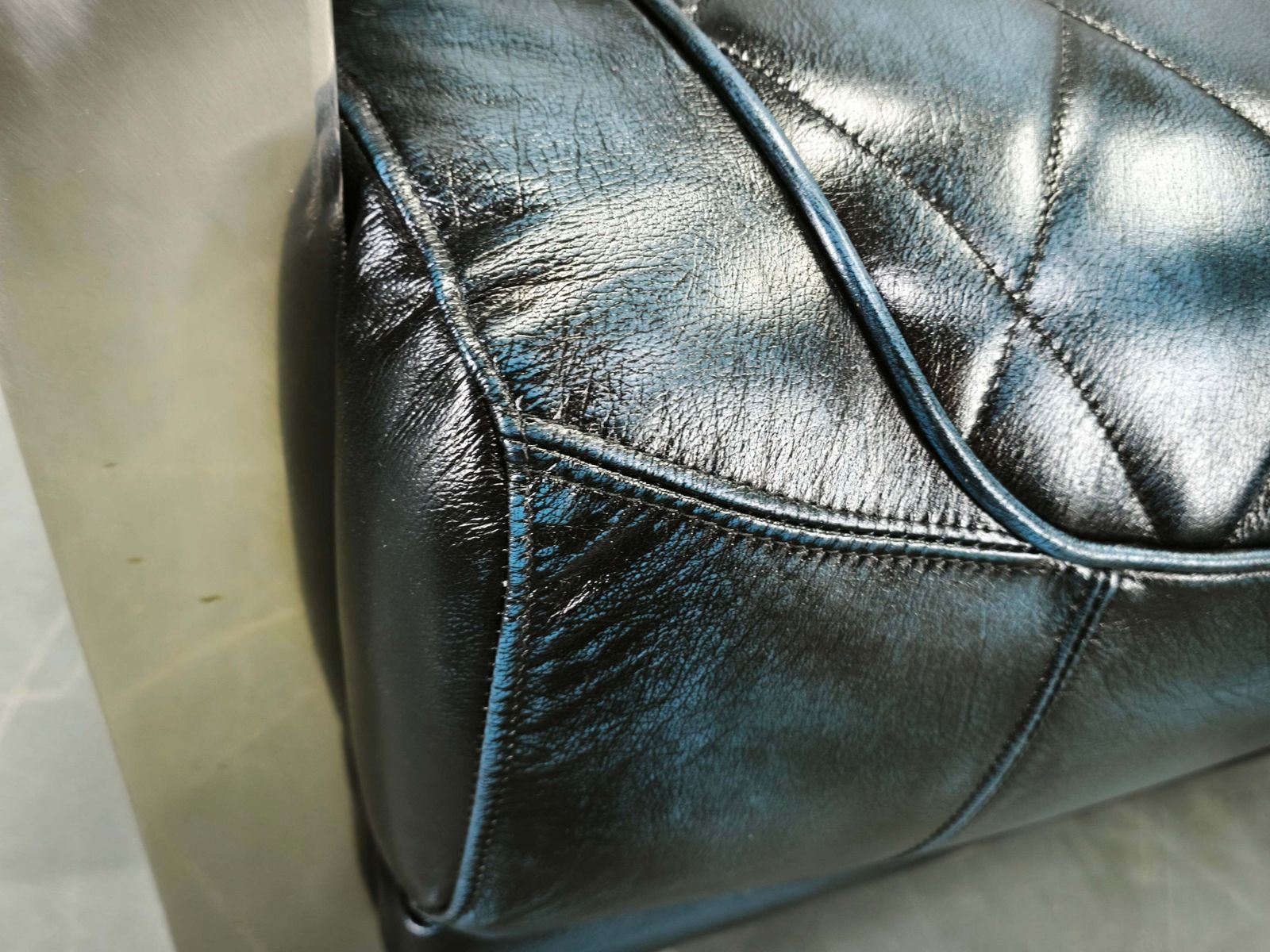 Pair Of Timothy Oulton Aviator Leather And Steel Armchairs 1990s photo 4920.0