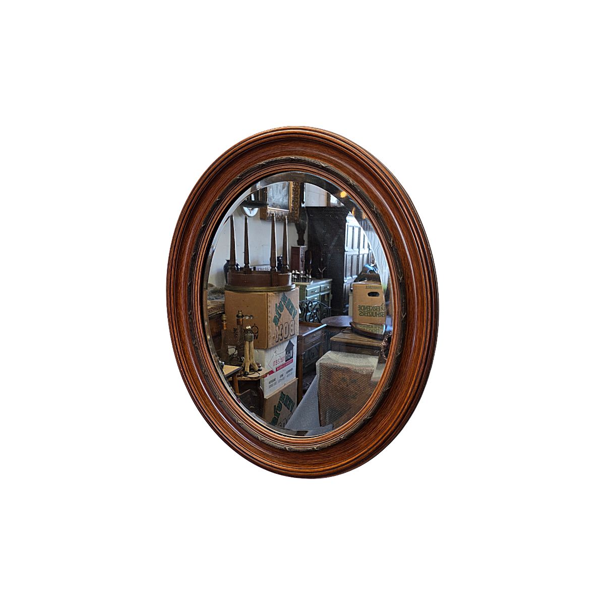 Antieke Nederlandse ovale klassieke spiegel, ca. 1900 photo furniture