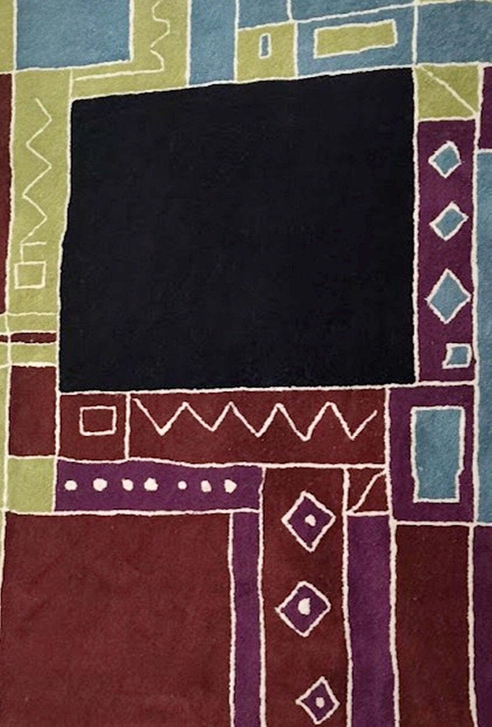 Tisca "Krumi" Hand Tufted Wool Rug, France 1990s photo vintage