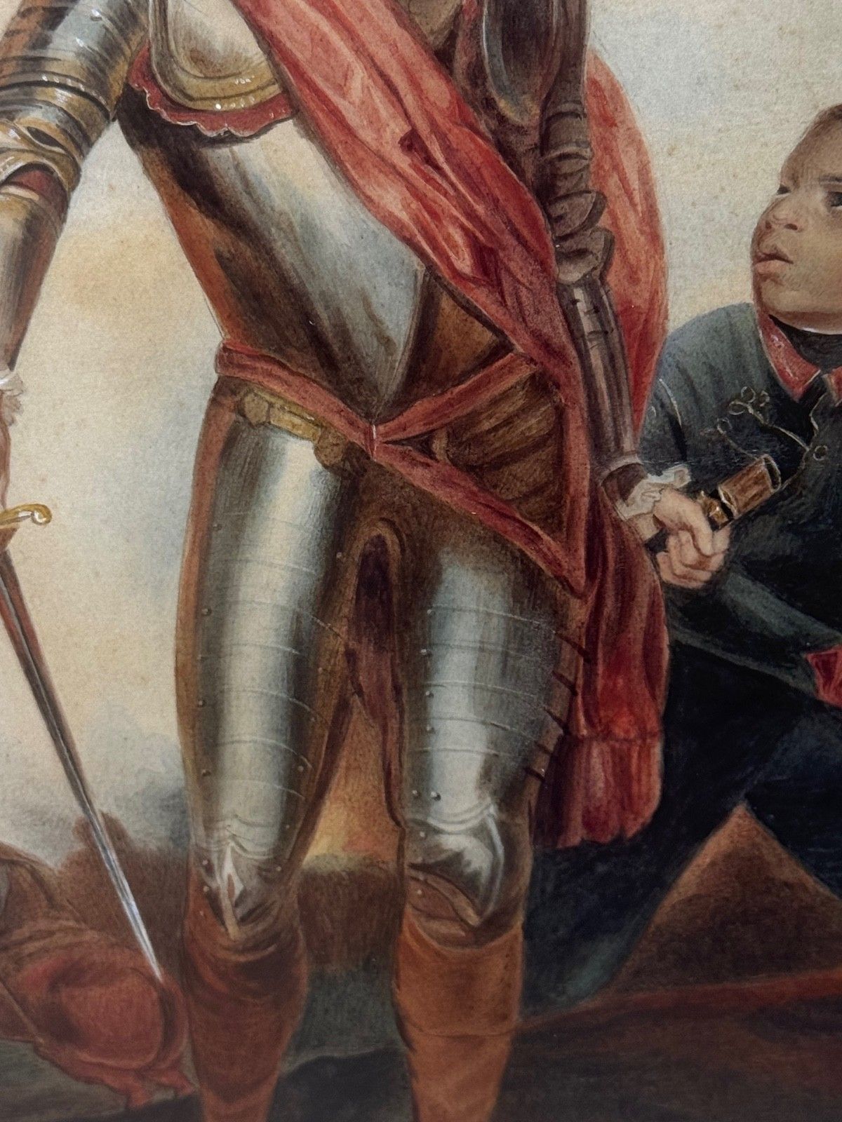 photo for sale 18th Century Painting Earl Charles Stanhope With Marcus Richard Fitzroy Thomas