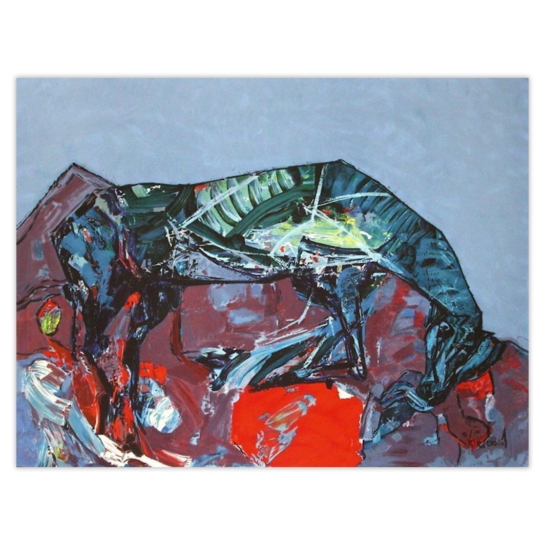Kiro Urdin Gesigneerde Lithografie Le Cheval 1995