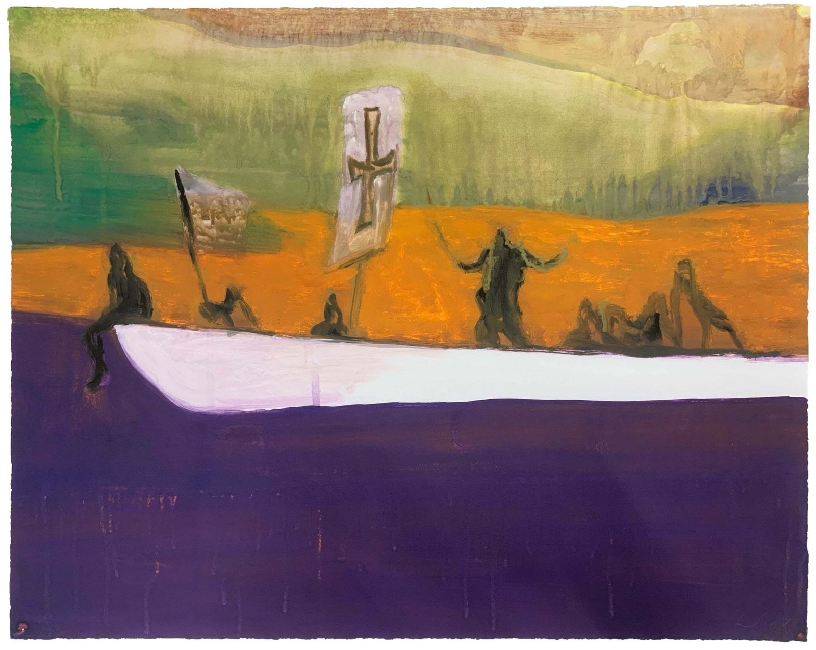 Untitled (Canoe), kleurenaquatint, gesigneerd, oplage 500, 2008