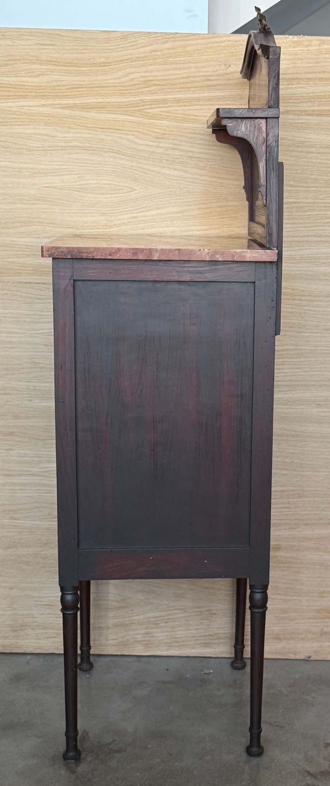 Antique Pair Of French Marquetry Bedside Cabinets With Marble Tops, Late 19th photo buy
