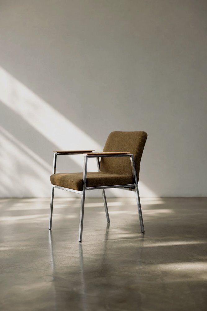 photo buy Mid-Century Modern Duitse Bruine Vergaderstoel Van Drabert, jaren 1970