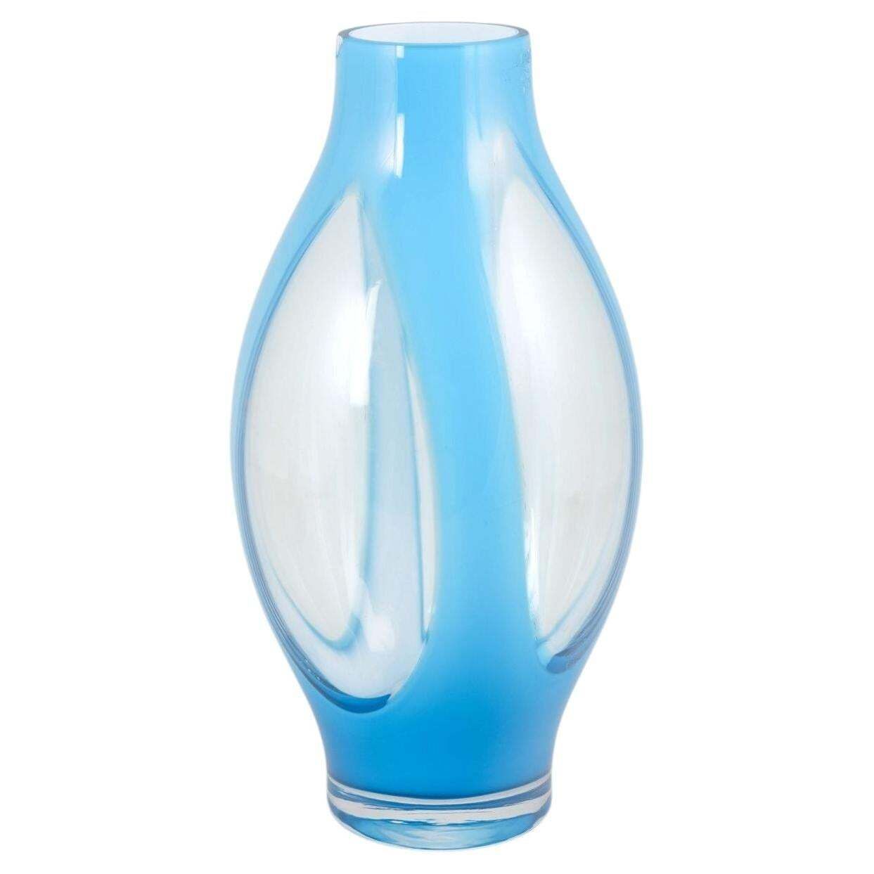 Vase en verre d'art monumental Books Glas, Kosta, Suède, fin du XXe siècle