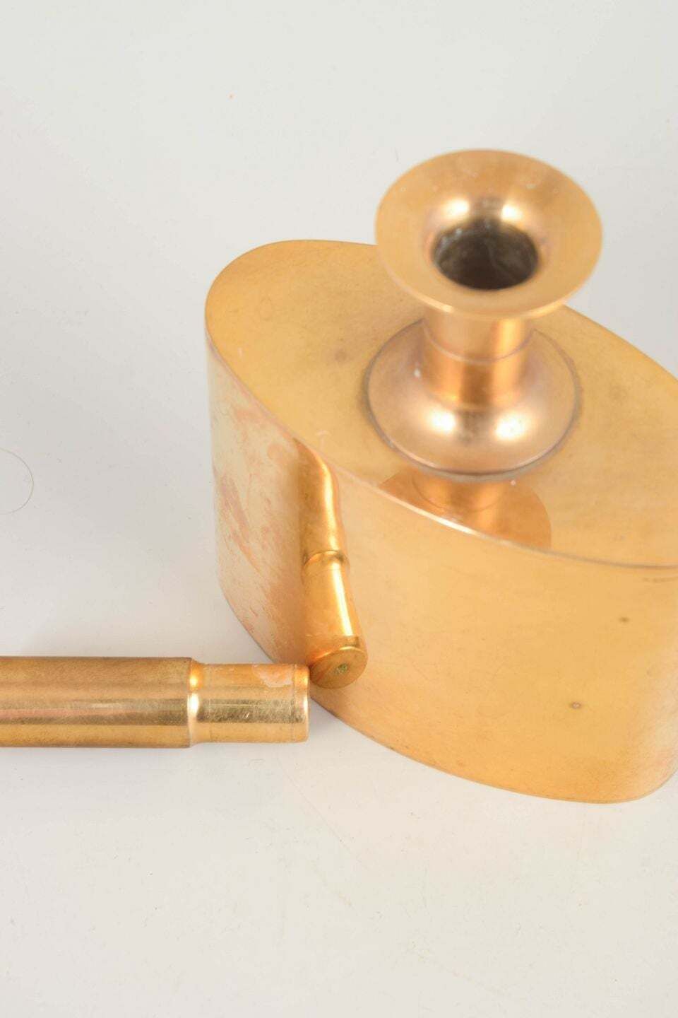 Flasque de hanche Pierre Forssell pour Skultuna en laiton doré 23 carats, années 1970. photo for sale