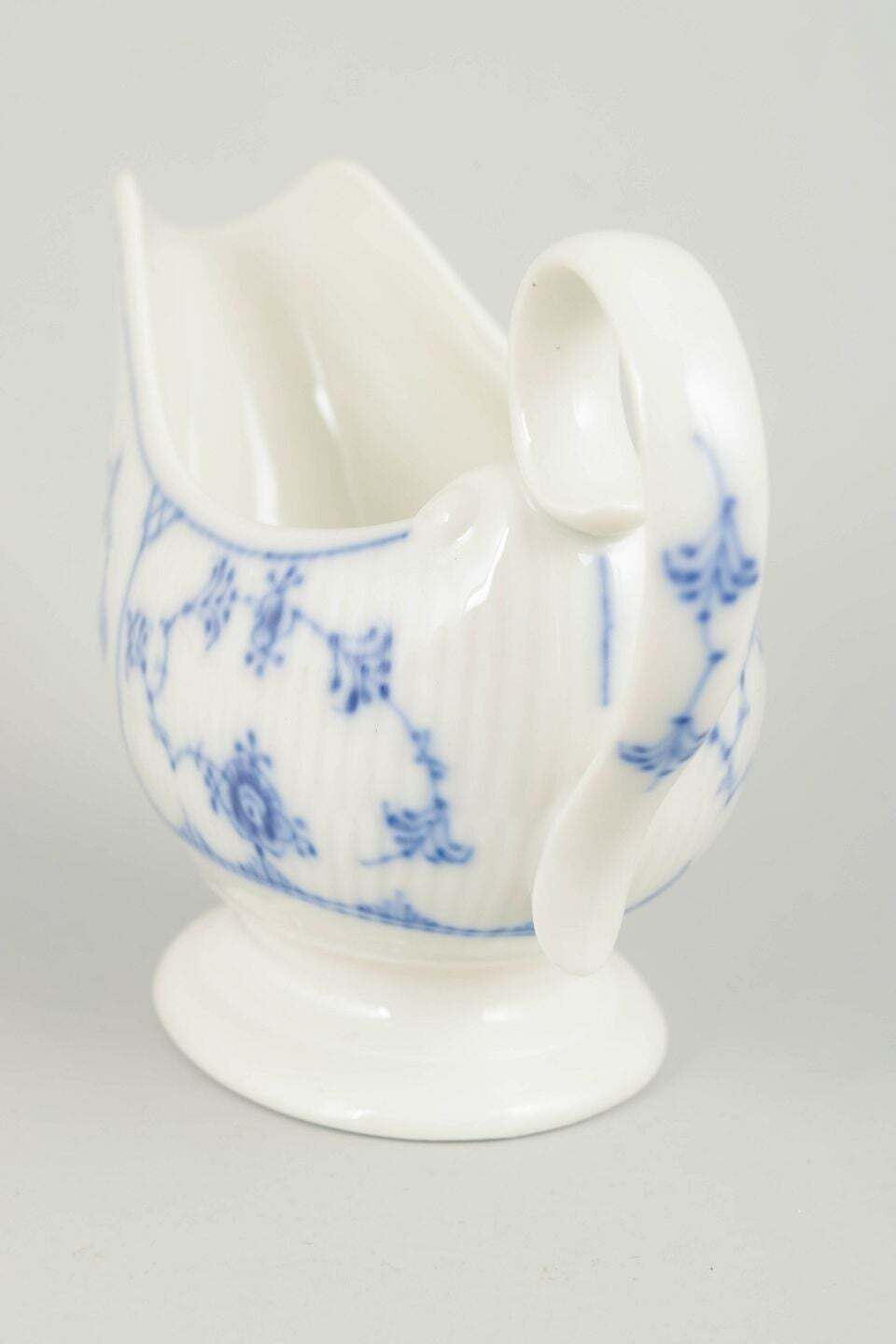 Royal Copenhagen. Blue Fluted Plain Small Butter Sauce Boat. Dated 1963 photo for sale