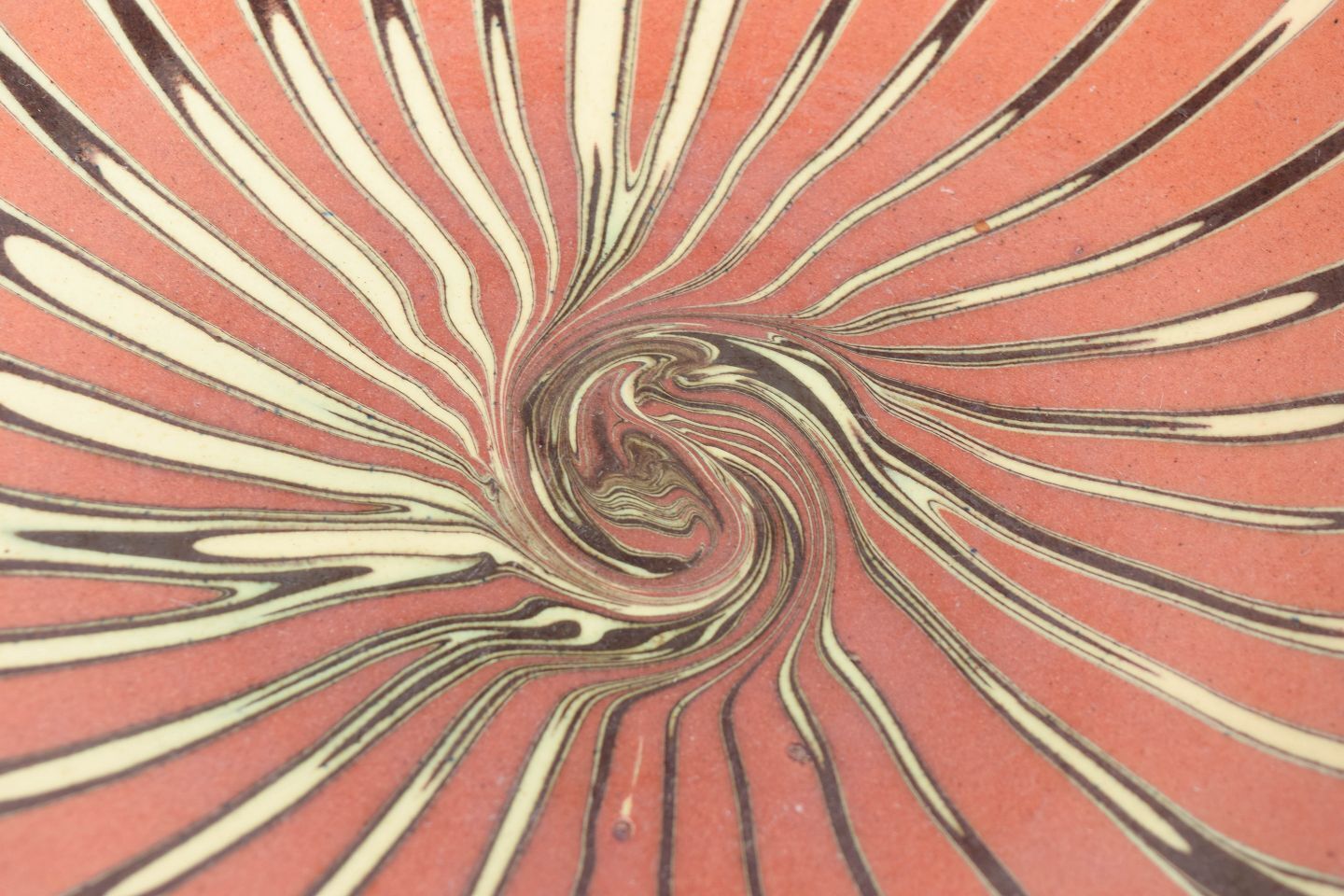 Kähler. Faience Bowl With Swirling Slip Decoration, 1930s photo for sale