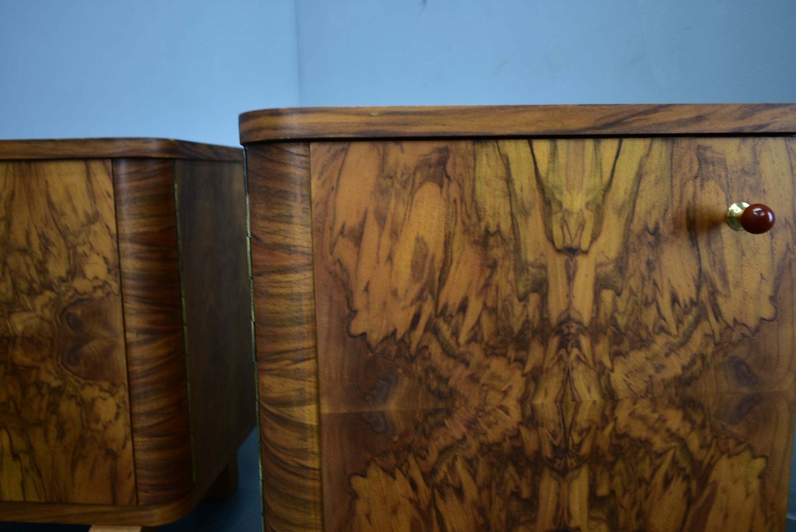 1932s Pair Of Art Deco Bedside Tables, Czechoslovakia photo for sale