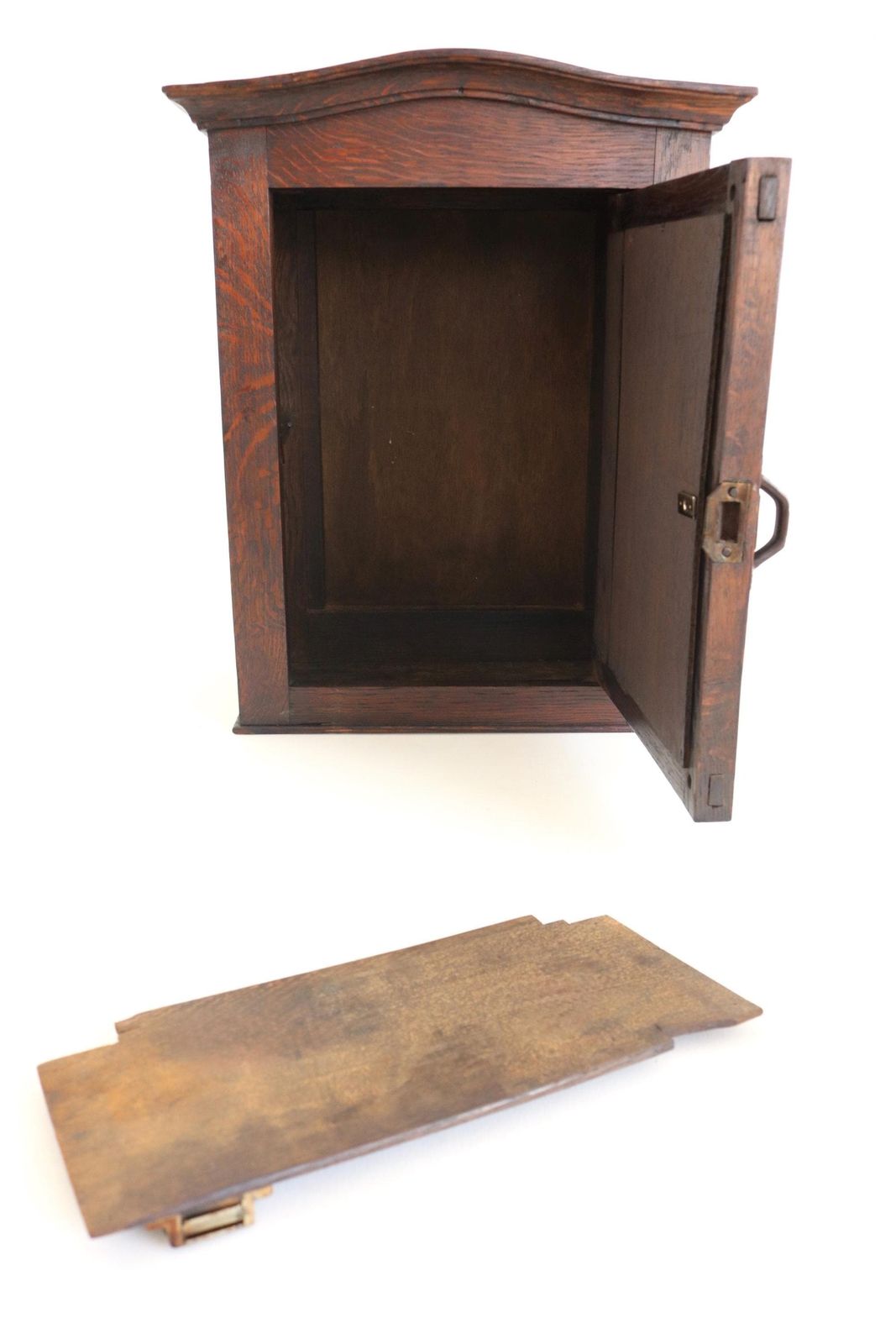 photo furniture Antique Oak Mirror Wall Cabinet | Bathroom Storage | Hanging Or Freestanding