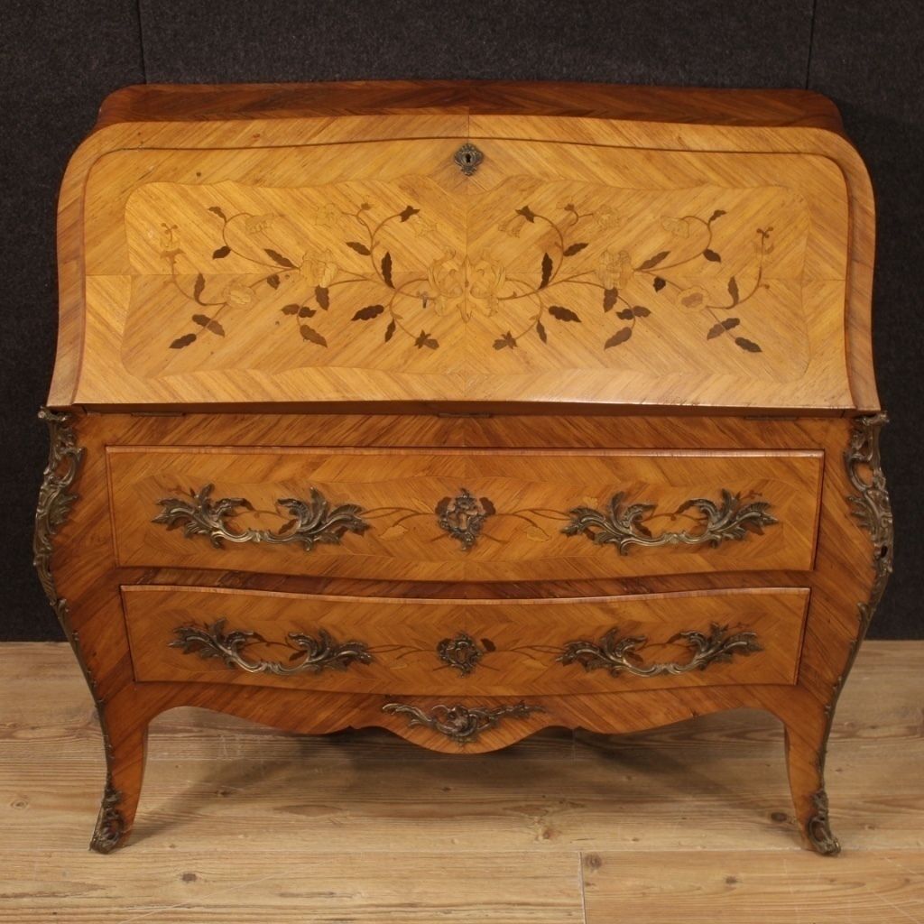photo furniture French Bureau In Inlaid Wood From 20th Century