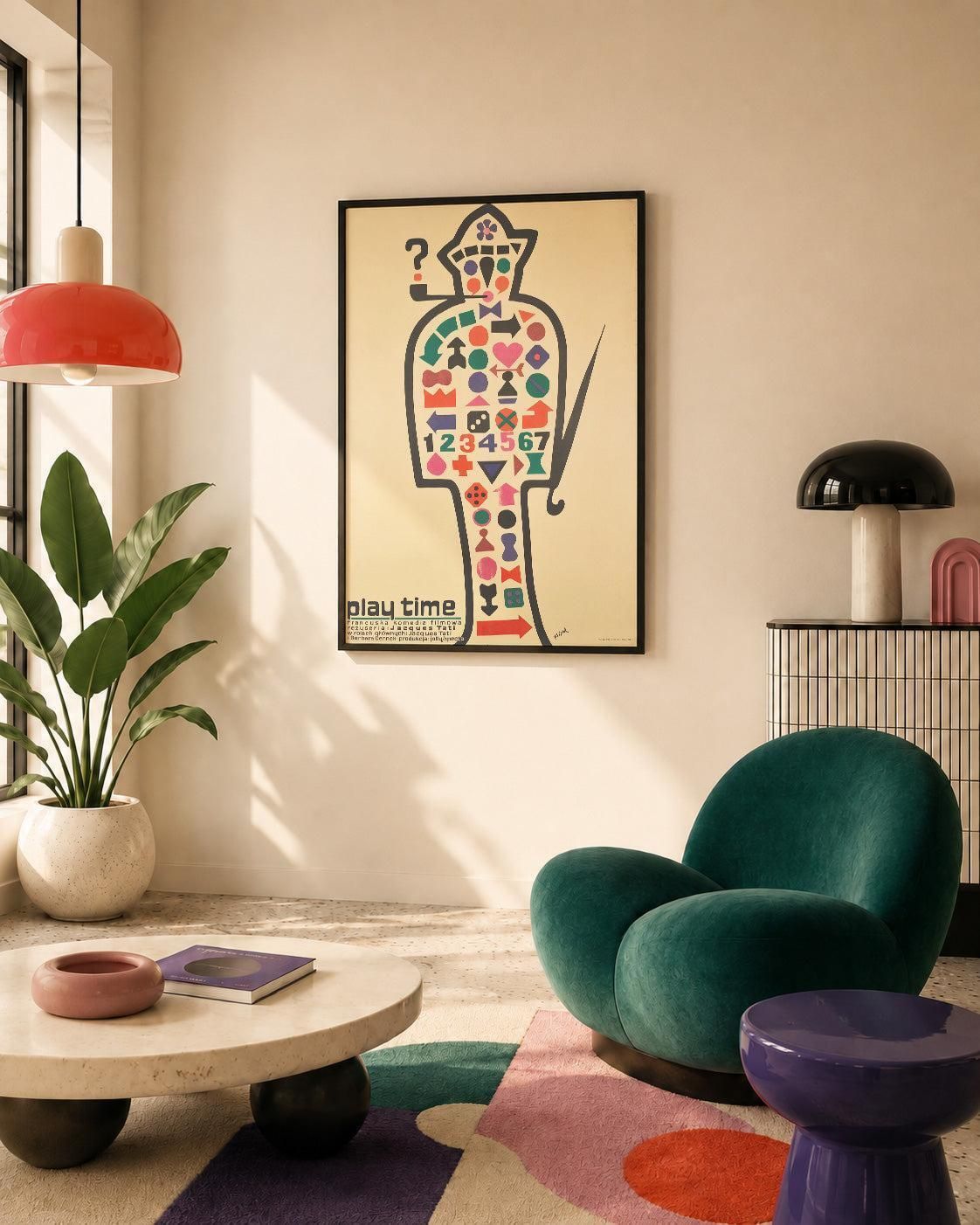 Playtime 1971 Poolse A1 filmaffiche, Jerzy Flisak photo furniture