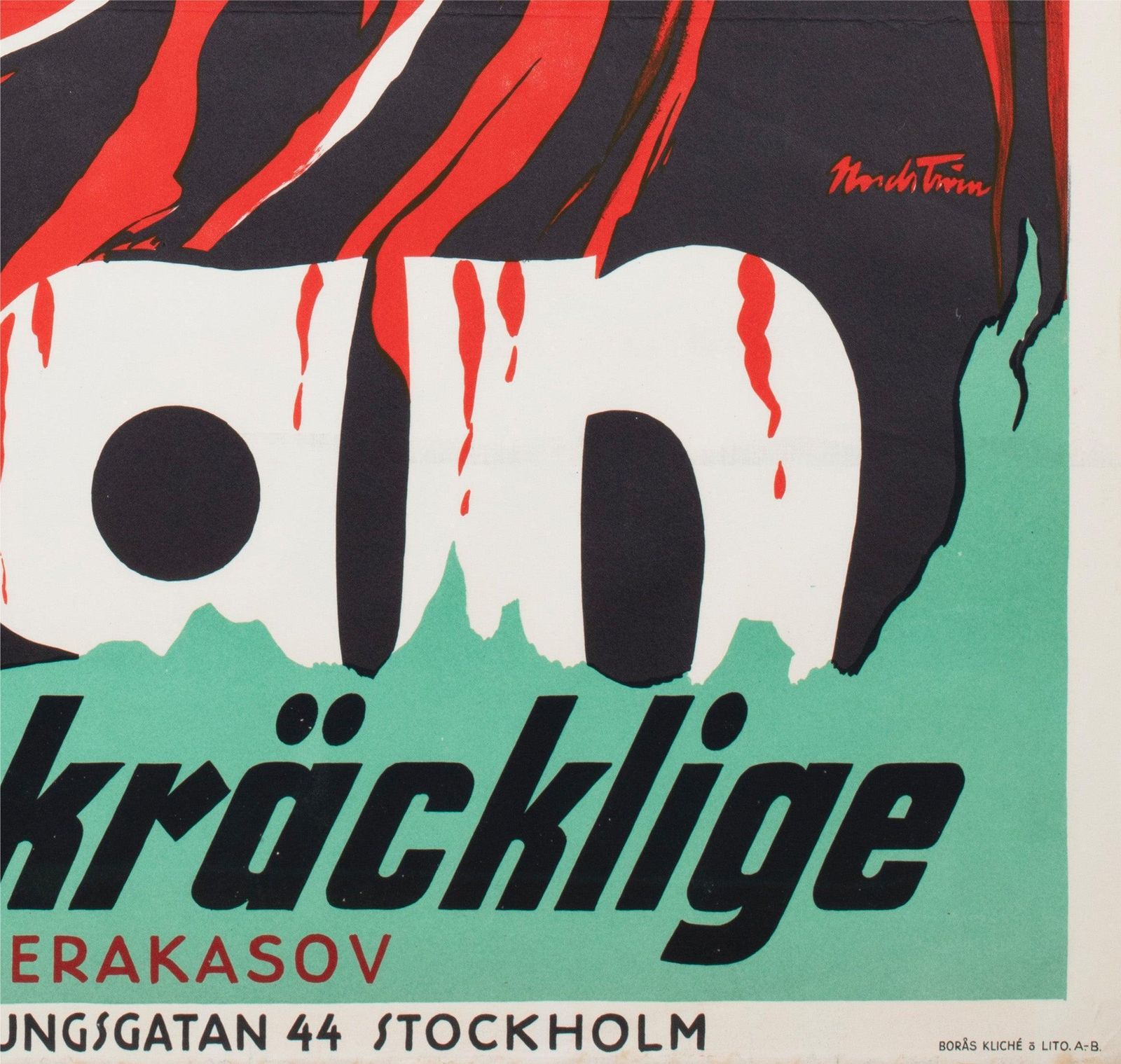 Ivan The Terrible 1945 Swedish Film Poster, Nils Levin photo vintage