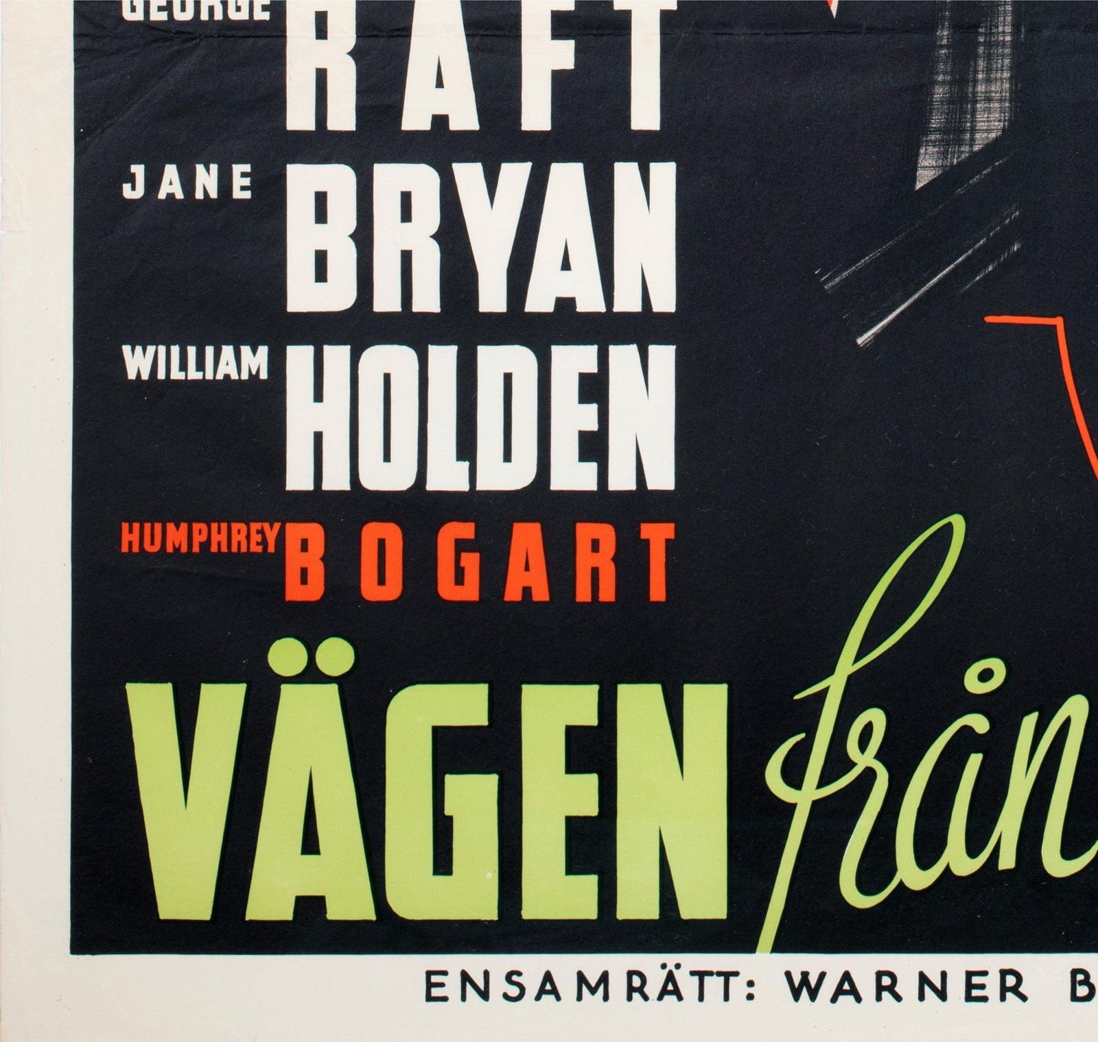 Affiche suédoise du film Invisible Stripes, 1940 photo buy