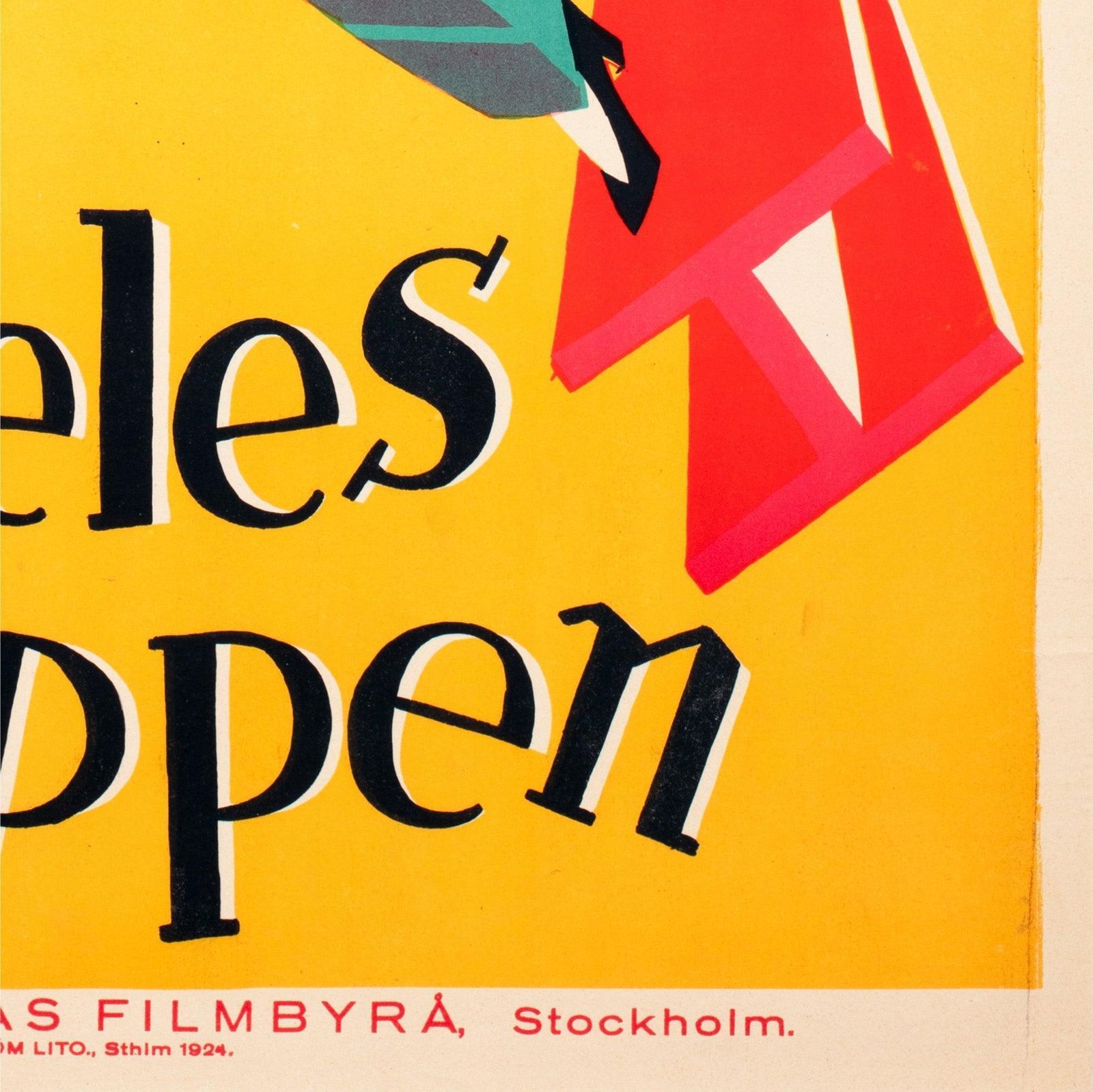 Affiche suédoise du film Safety Last, 1924, Curt Peters photo vintage