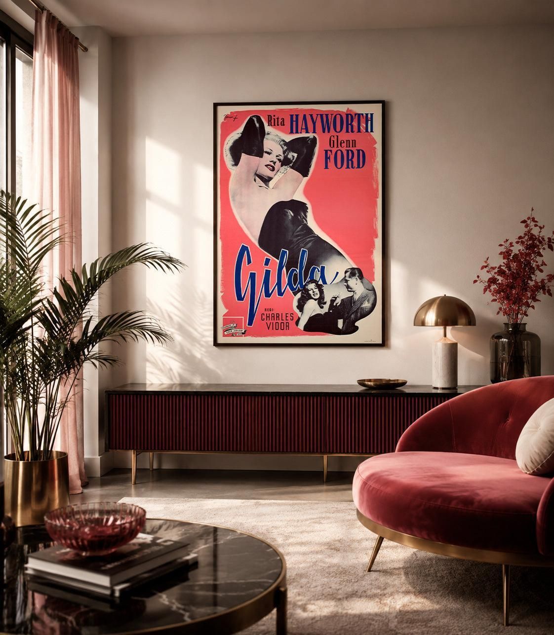 Gilda 1946 Swedish Film Poster, Eric Rohman photo furniture