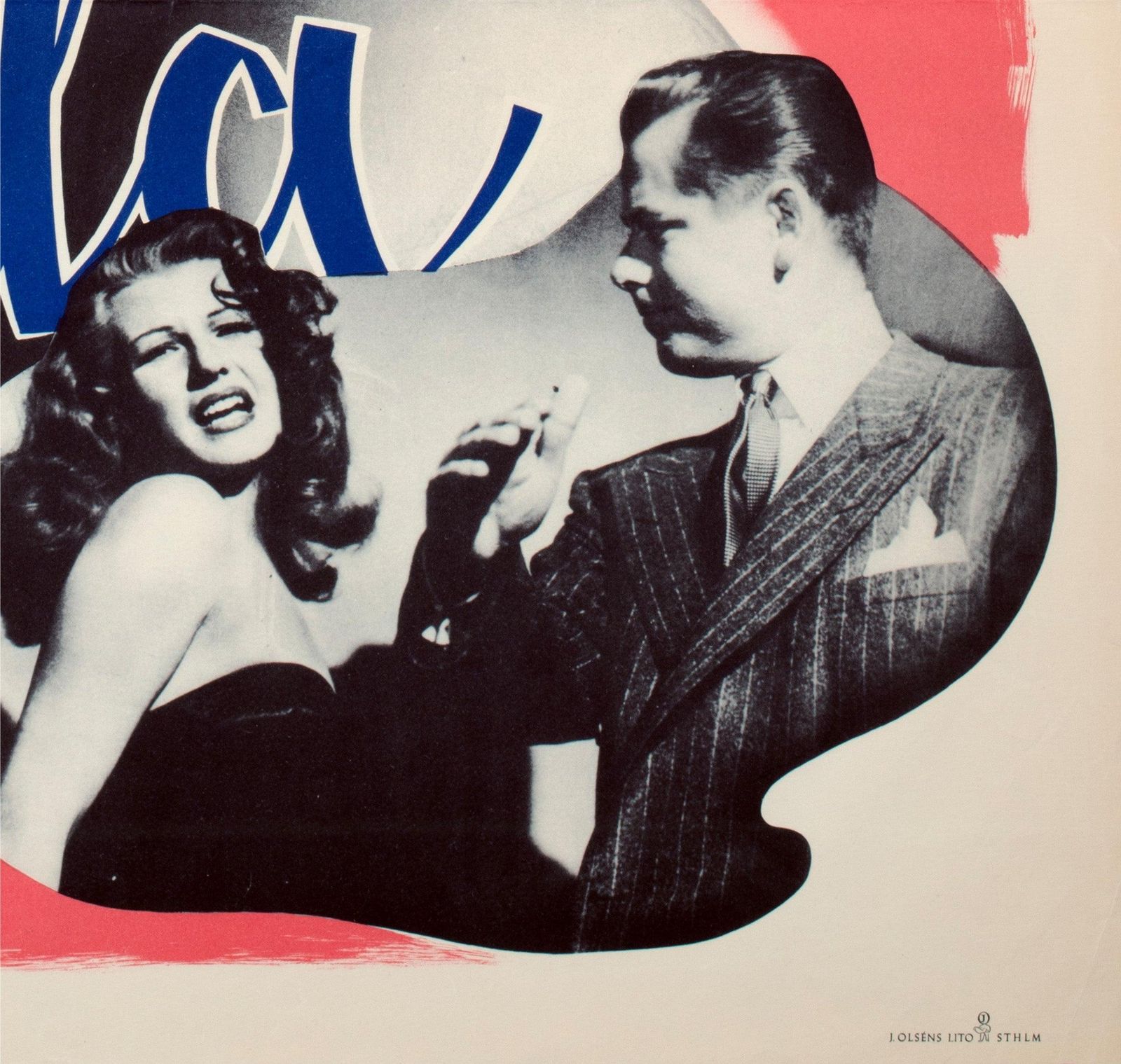 Gilda 1946 Swedish Film Poster, Eric Rohman photo vintage