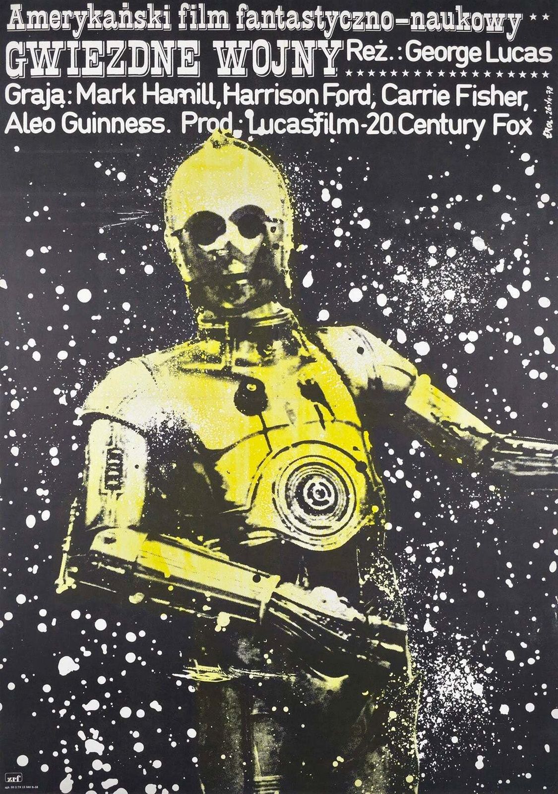 Affiche de cinéma polonaise Star Wars 1979, format B1, Jakub Erol