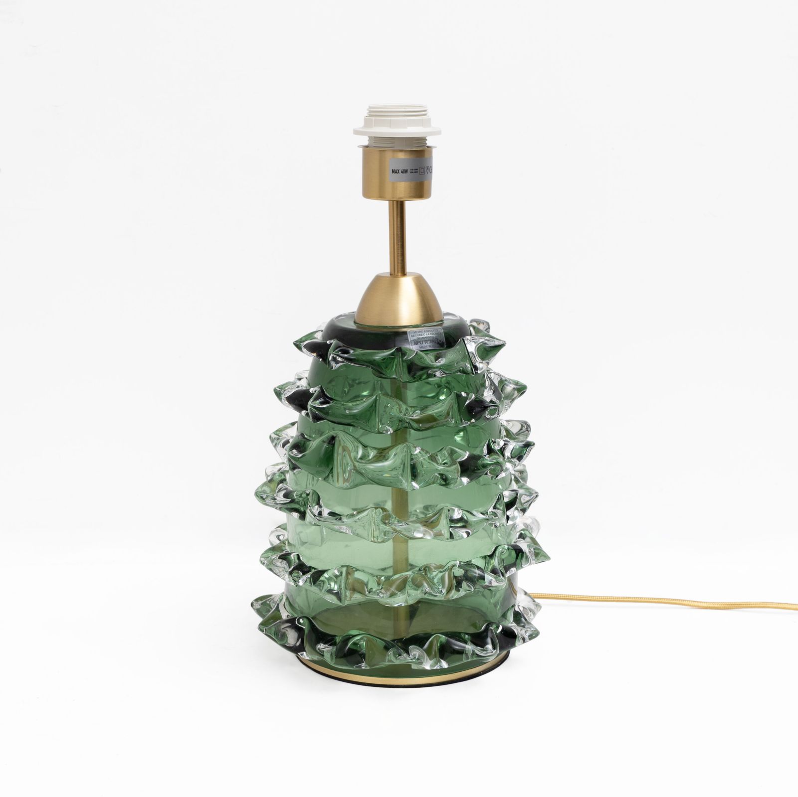 Paar Groene Rostrato Murano Glazen Tafellampen photo furniture