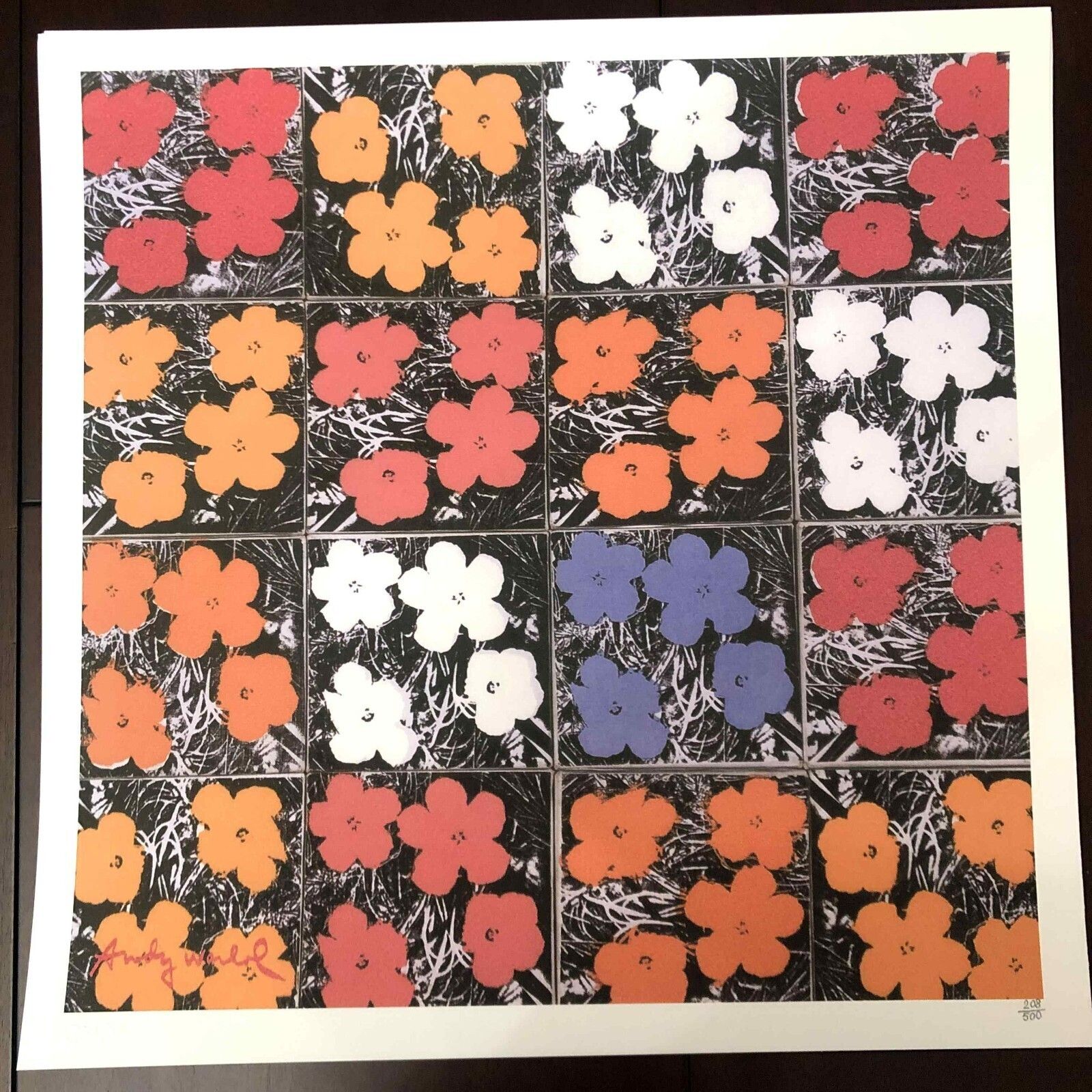 Andy Warhol Lithografie 50x50 cm Nieuwe Cmoa Editie Met Certificaat