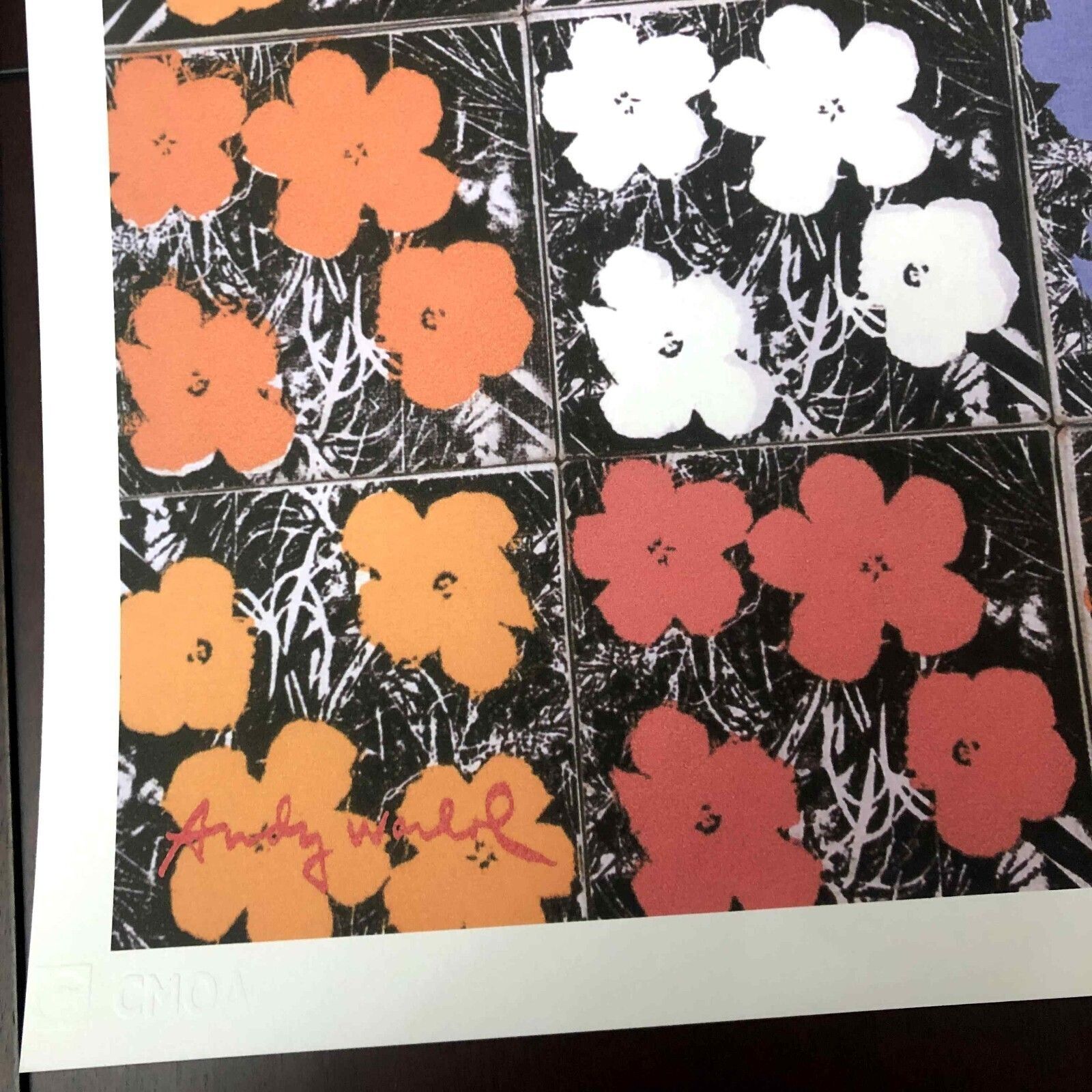 Andy Warhol Lithografie 50x50 cm Nieuwe Cmoa Editie Met Certificaat photo vintage