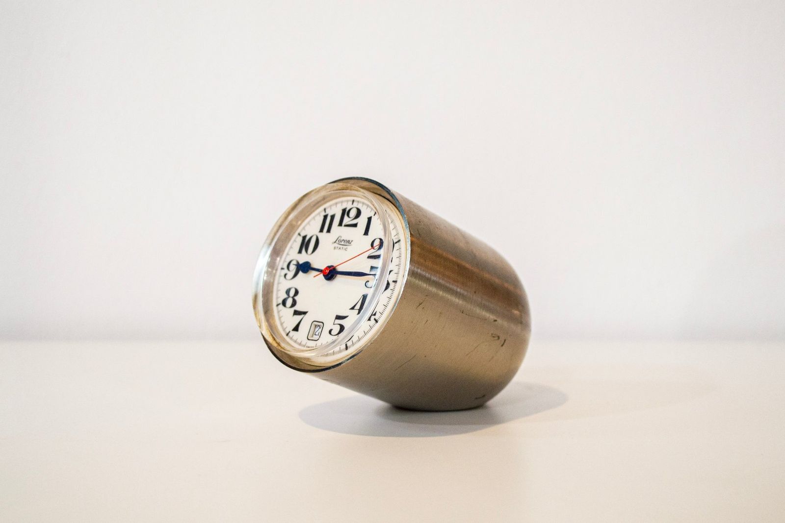 Tafelklok Static van Richard Sapper voor Lorenz, Compasso d'Oro, 1960
