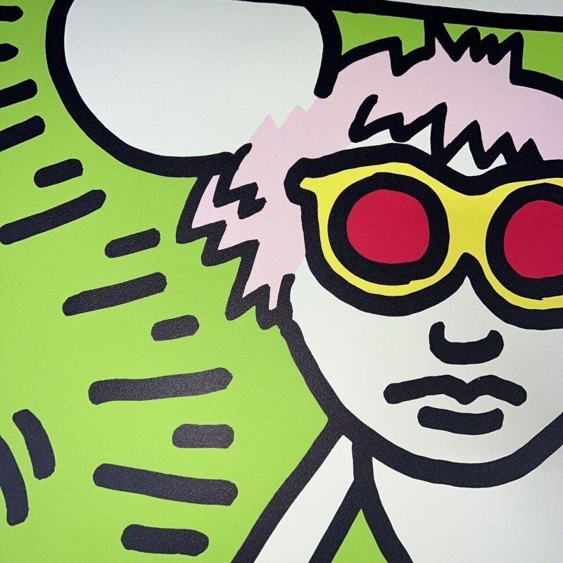 Naar Keith Haring, Andy Mouse, print photo Kunst