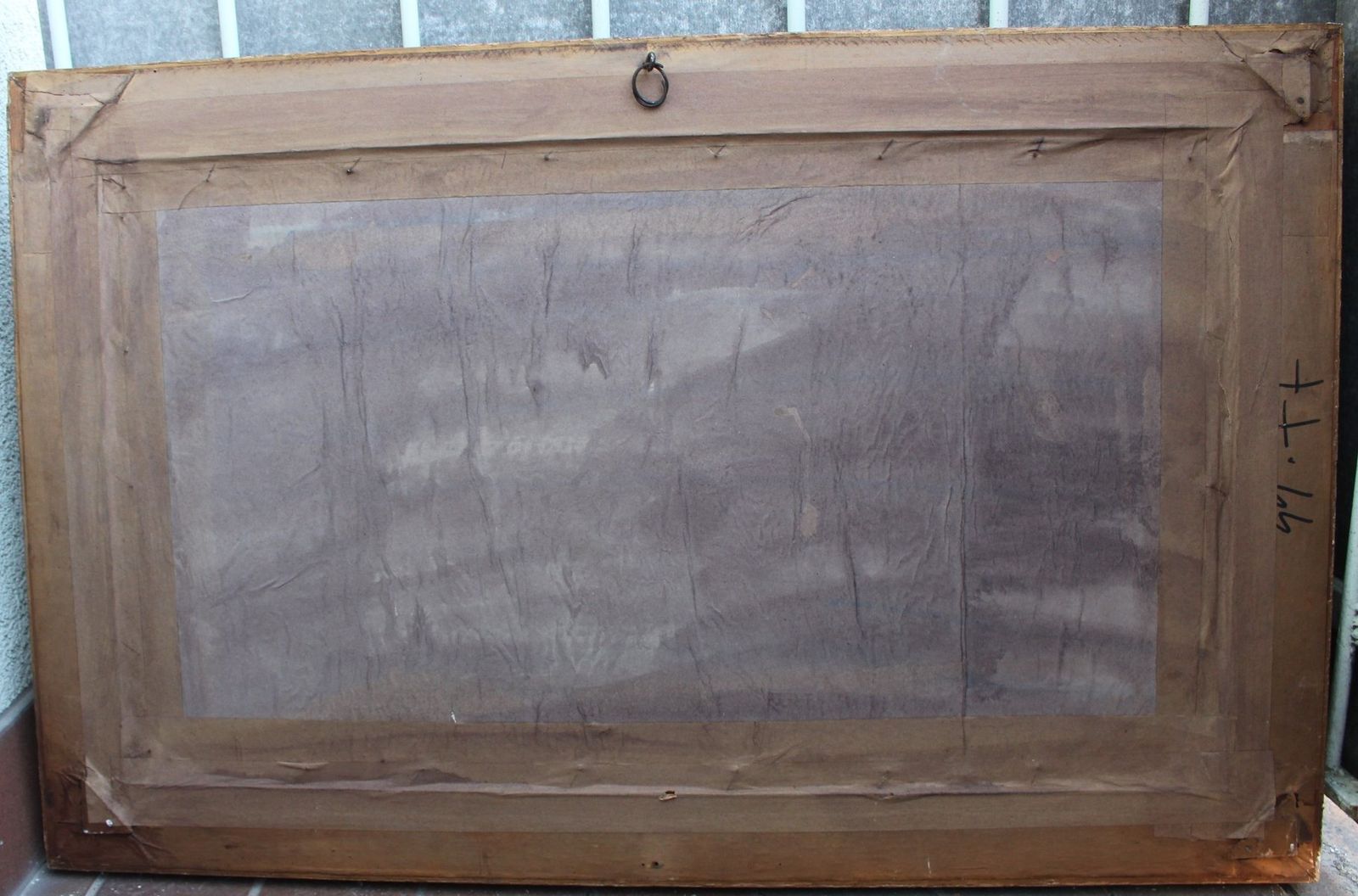 After Basquiat, Neo Expressionist Composition, 1980s, Oil & Wood photo furniture