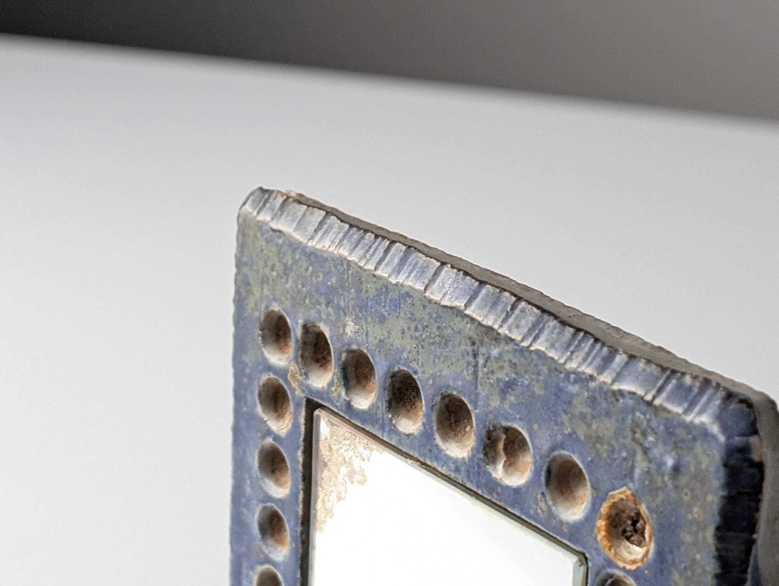 French Stoneware Wall Mirror In The Style Of Les Argonautes, 1970s photo for sale