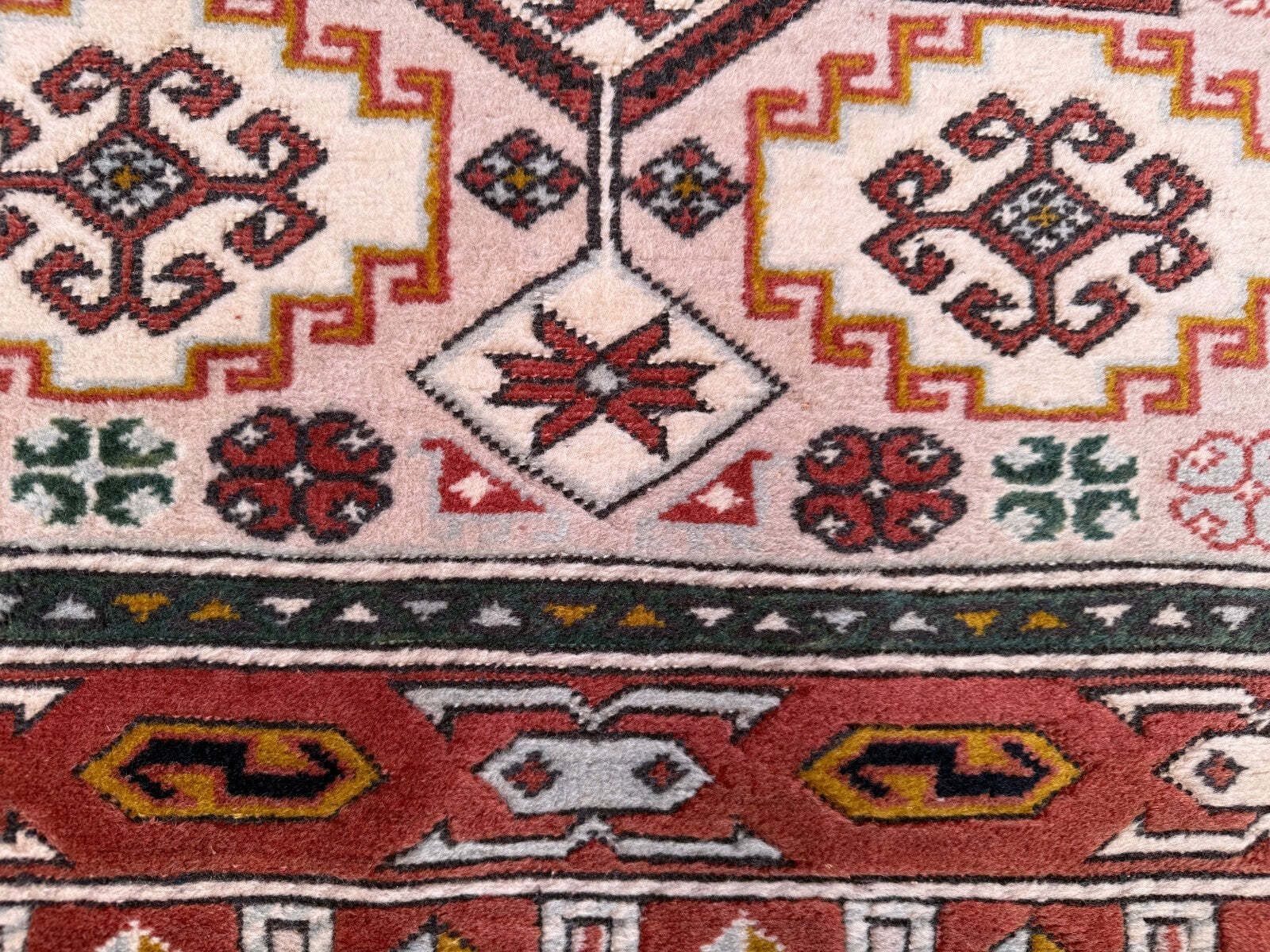 photo for sale Old Turkish Kazak Rug 90x115 Cm Vintage Tribal, Square Medium