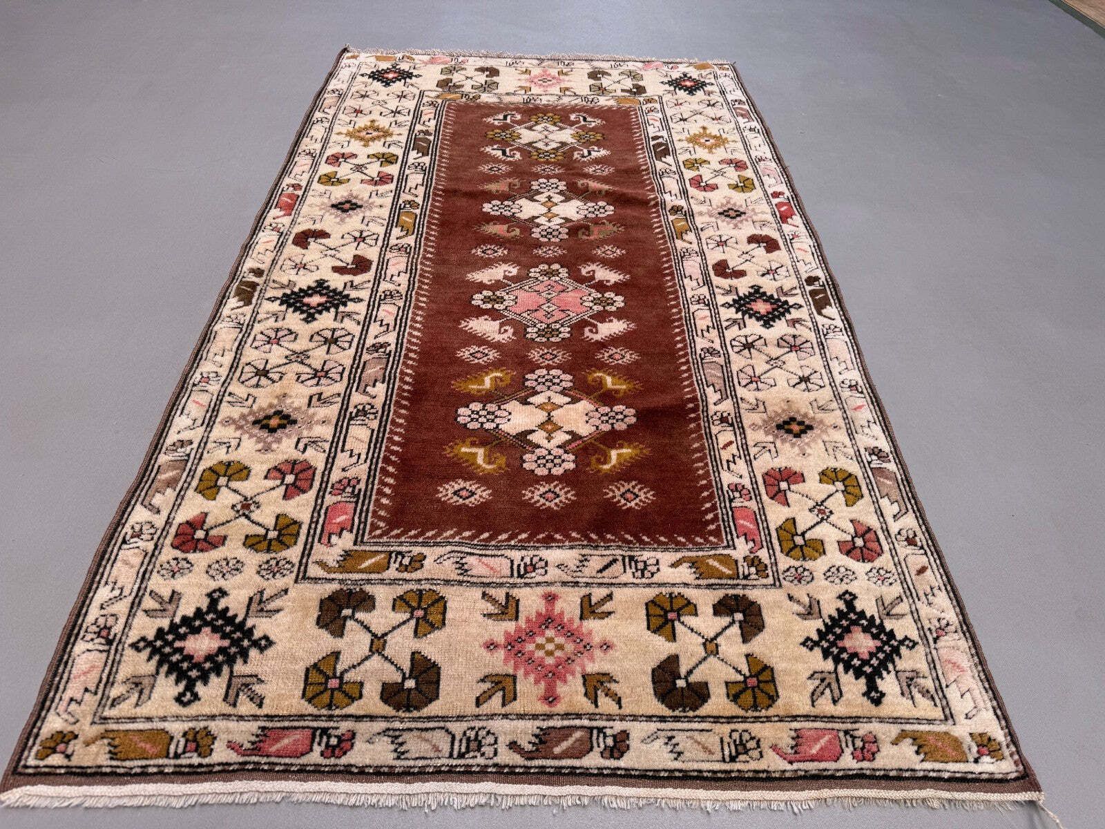 Turkish Milas Rug 116x200 Cm Handmade Vintage Carpet Ushak photo 535.0
