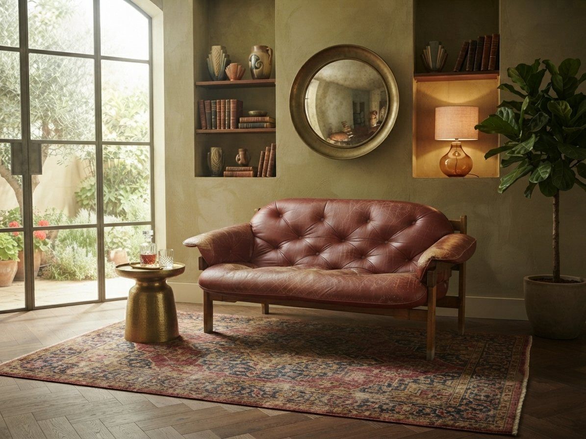 Mid-Century Modern leren en houten 2-zitsbank van Ipoly Bútorgyár, Hongarije, jaren 1960 photo furniture