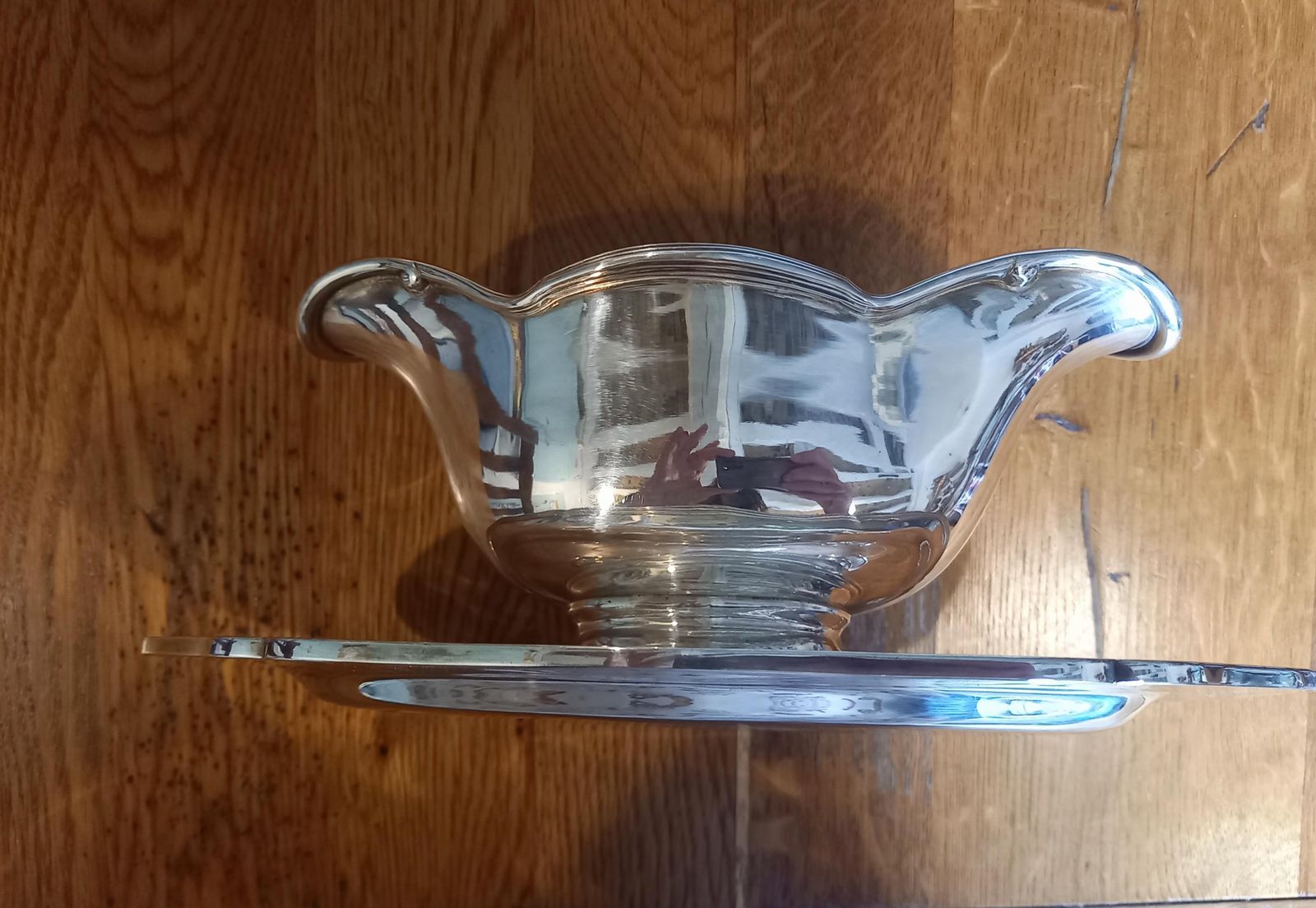 Saucière Christofle en métal argenté, tableware vintage français photo 197.0