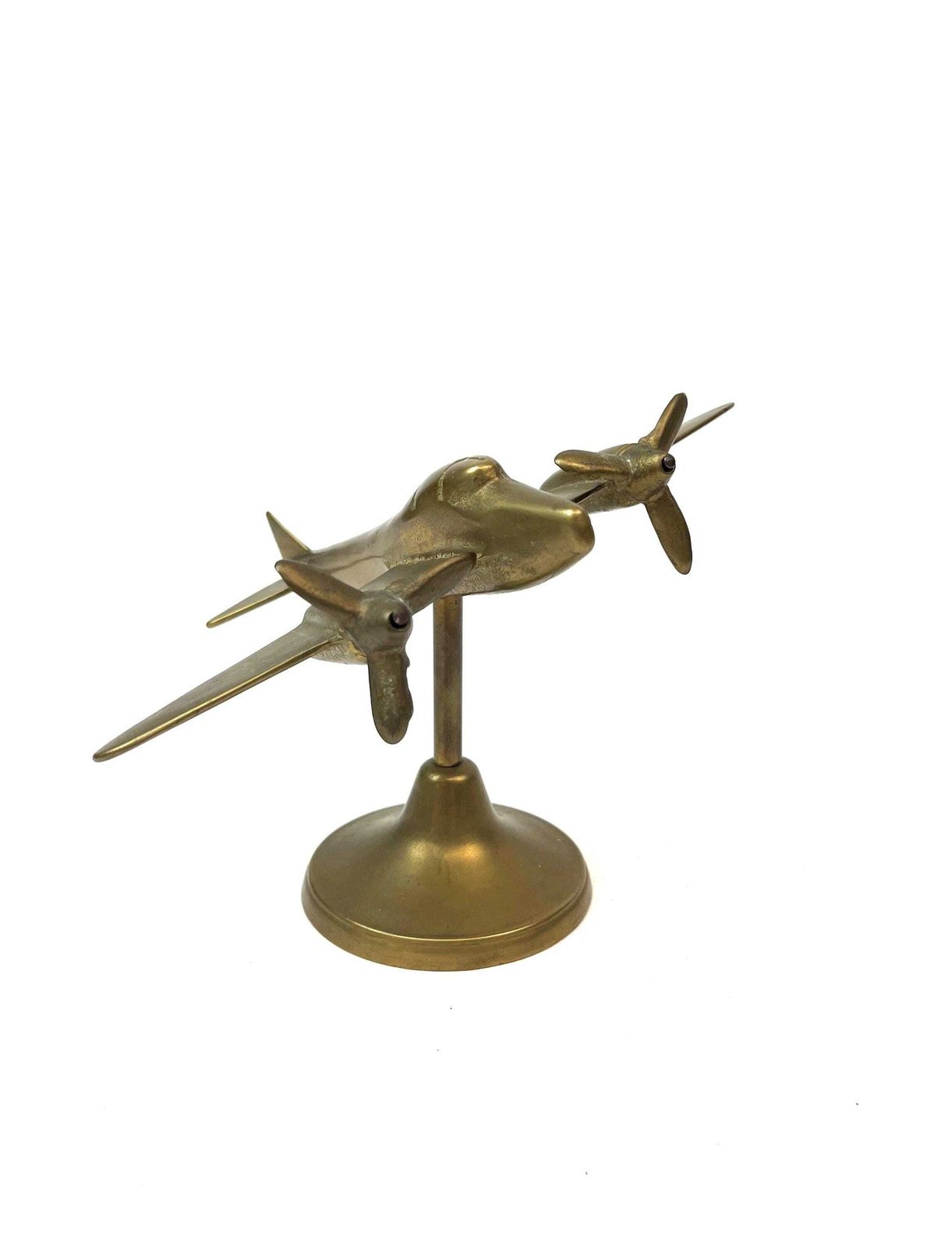 Sculpture d'avion de bureau Art Déco Bauhaus en bronze coulé, Allemagne, 1930