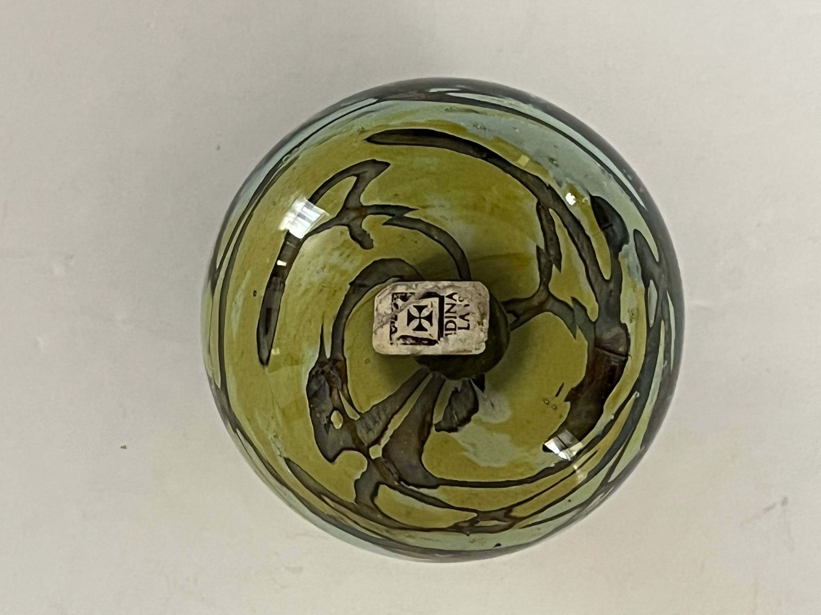 Mdina Glass briefbeschwerer, abstract design, handgemaakt, Malta, jaren 1970 photo vinterior