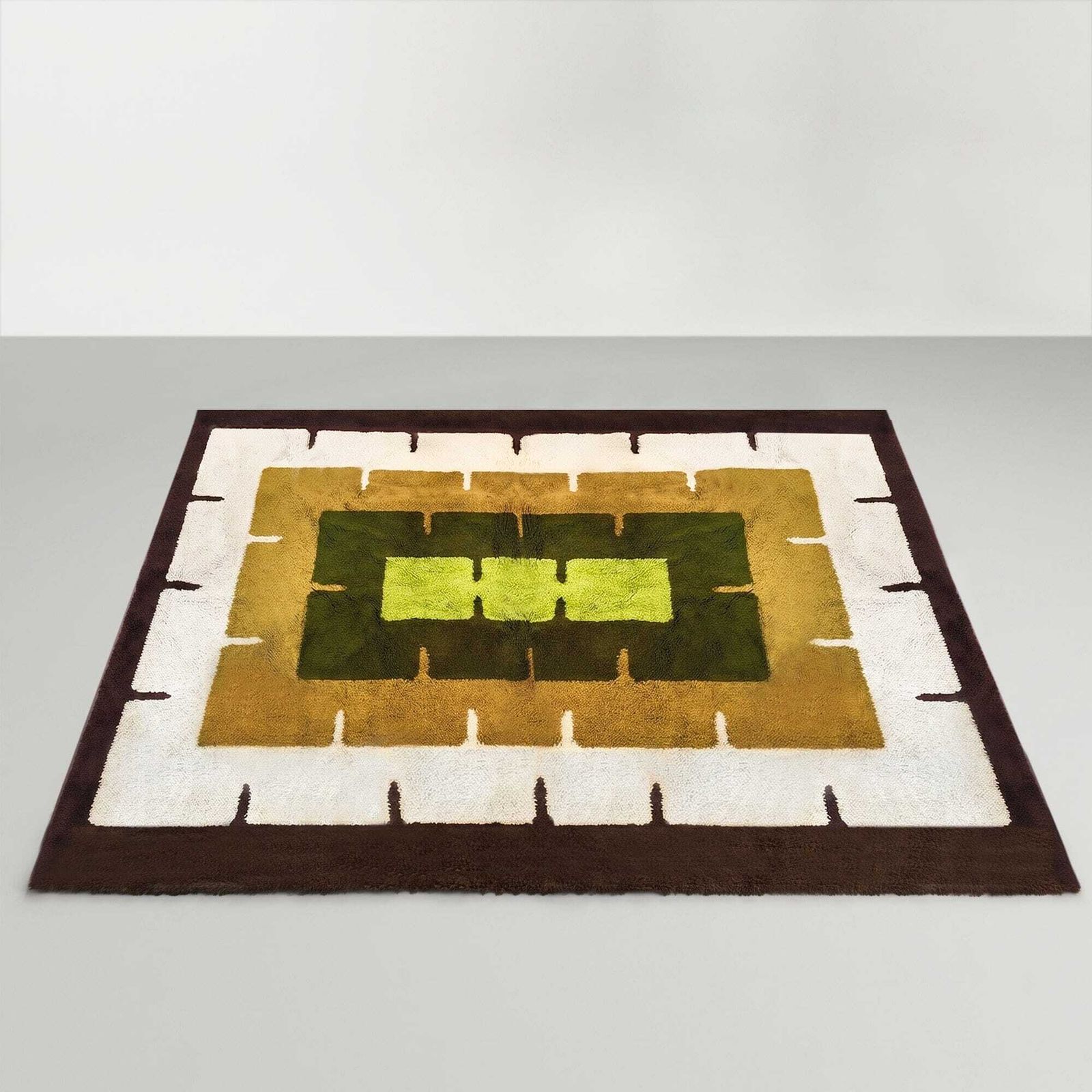 Geometrisch vloerkleed in wol, Space Age, ca. jaren 1970. Made In Italy photo furniture
