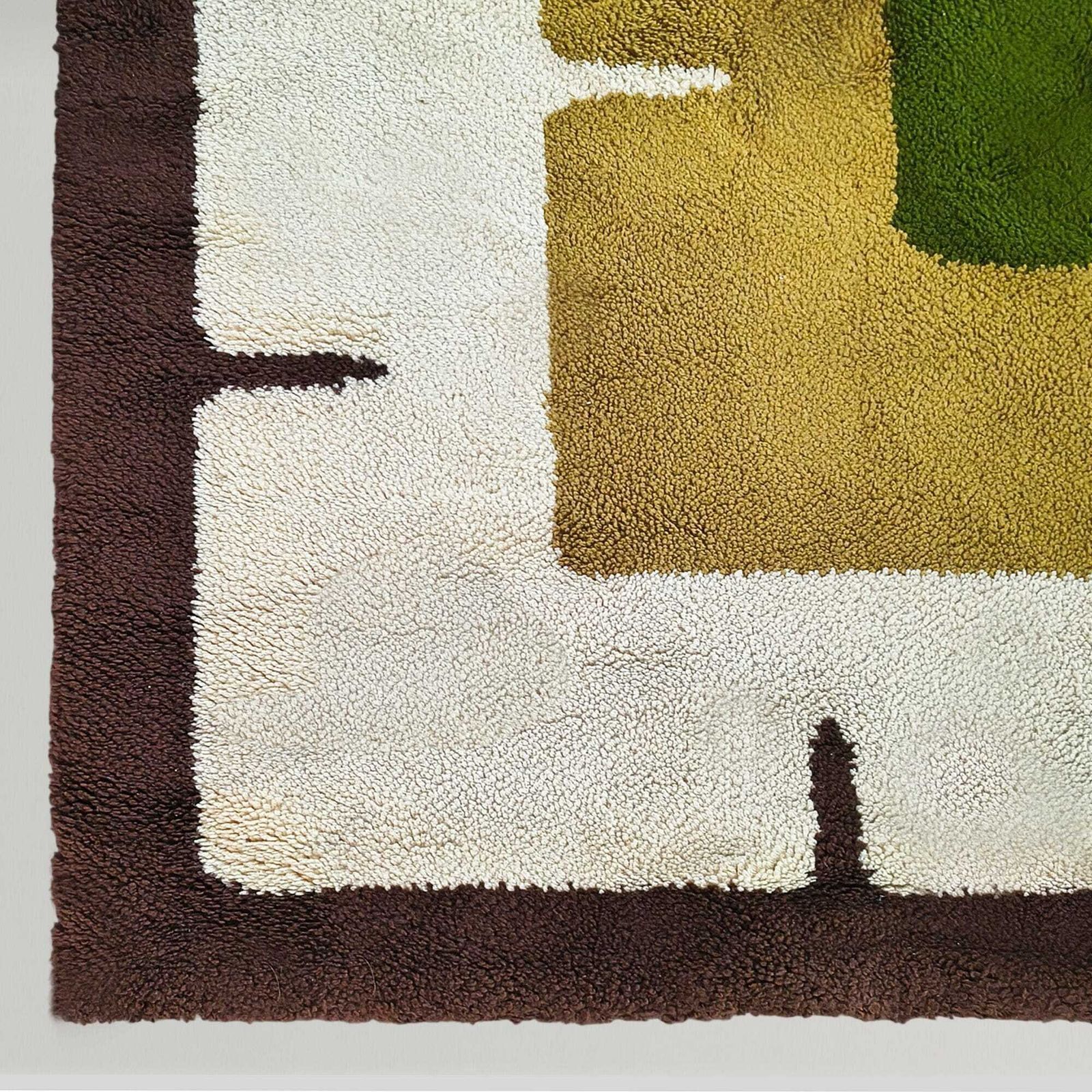 1711.0 Geometrisch vloerkleed in wol, Space Age, ca. jaren 1970. Made In Italy photo