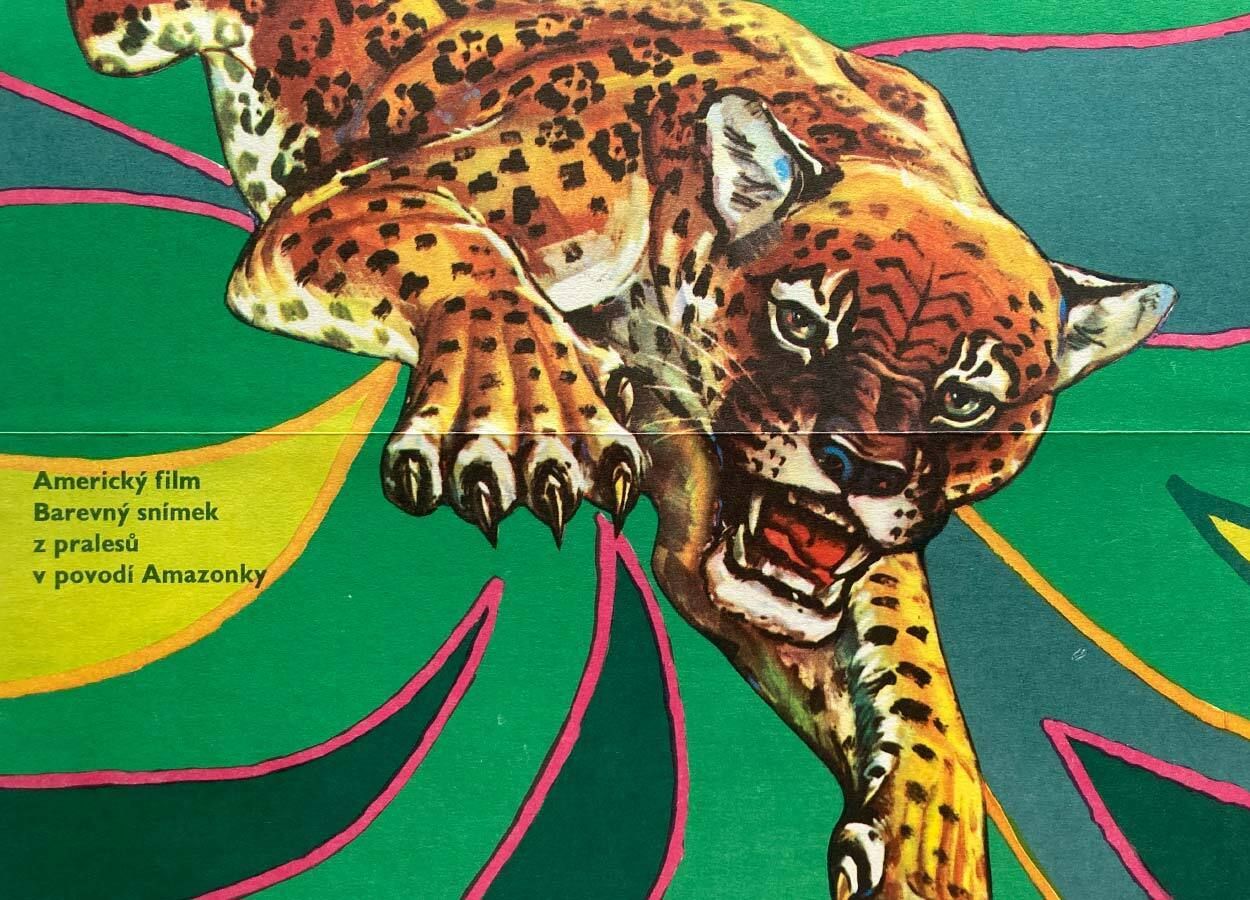 Filmaffiche, Jungle Cat, Dimitrij Kadrnožka, 1979, Tsjechische vintage druk photo vintage