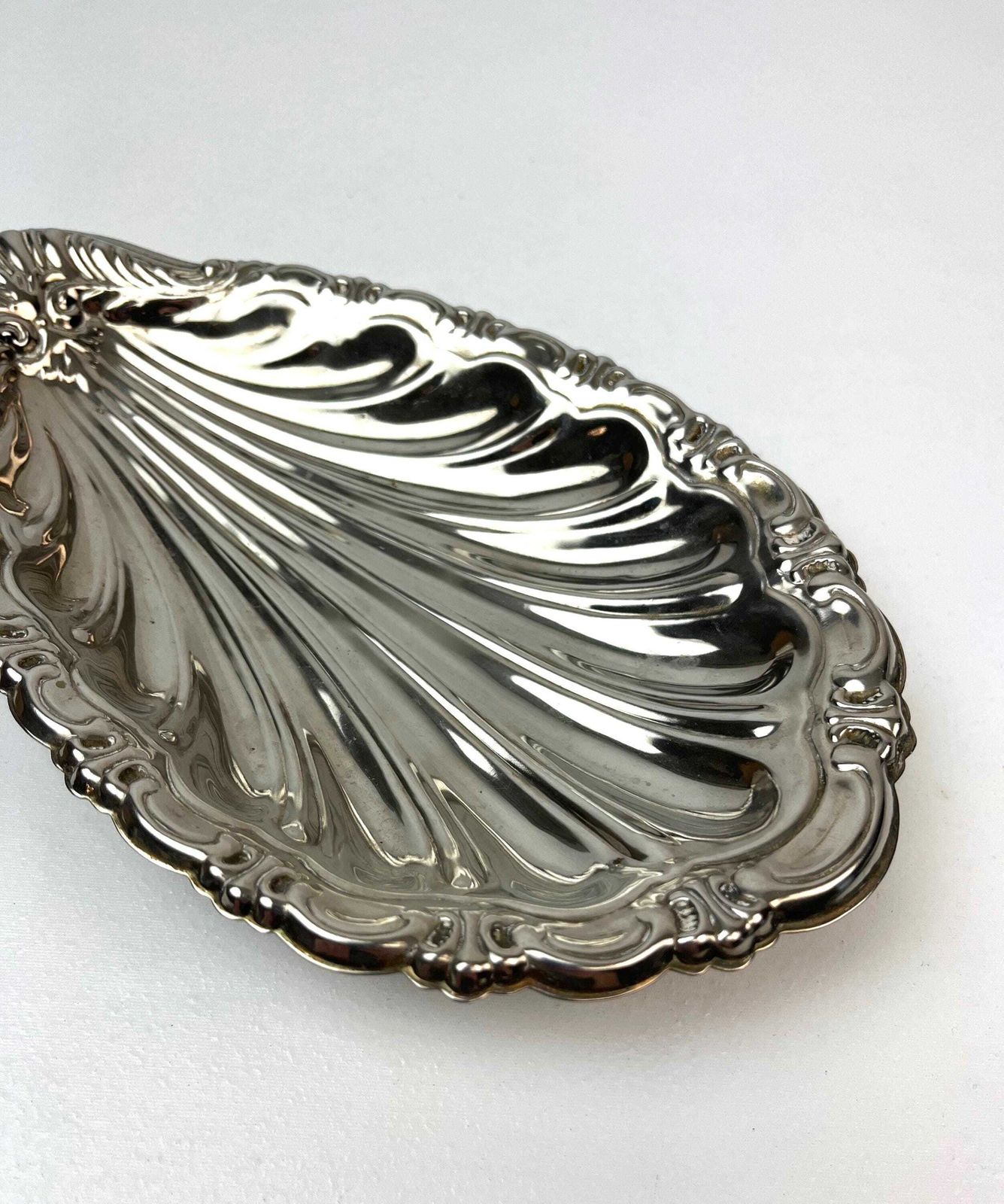 Rare Antique Art Deco Silver Plated Shell Shaped Soap Dish Holder Germany 1920 photo Home Decor