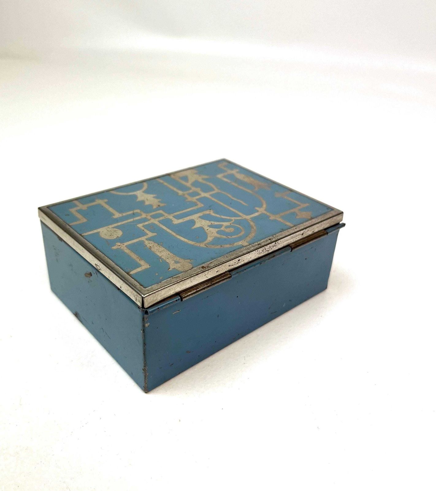 Rare Art Deco Bauhaus Suprematism Enamel Jewelry Box Germany 1925 Ruppel Brandt Age photo Home Decor