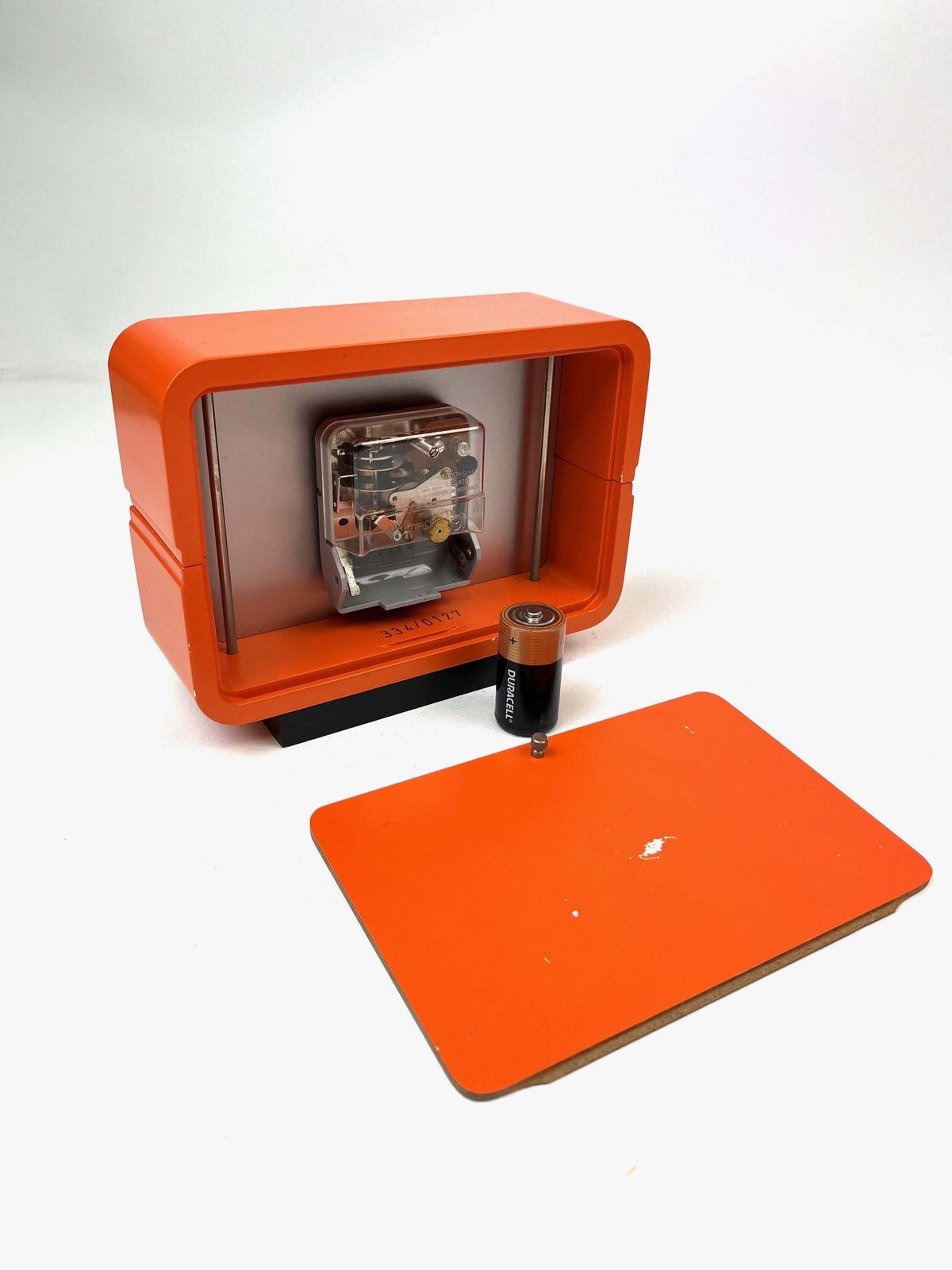 Iconische 70s Mid-Century Oranje Space Age Bureauklok Colani Panton Age By Junghans Ato Mat photo buy