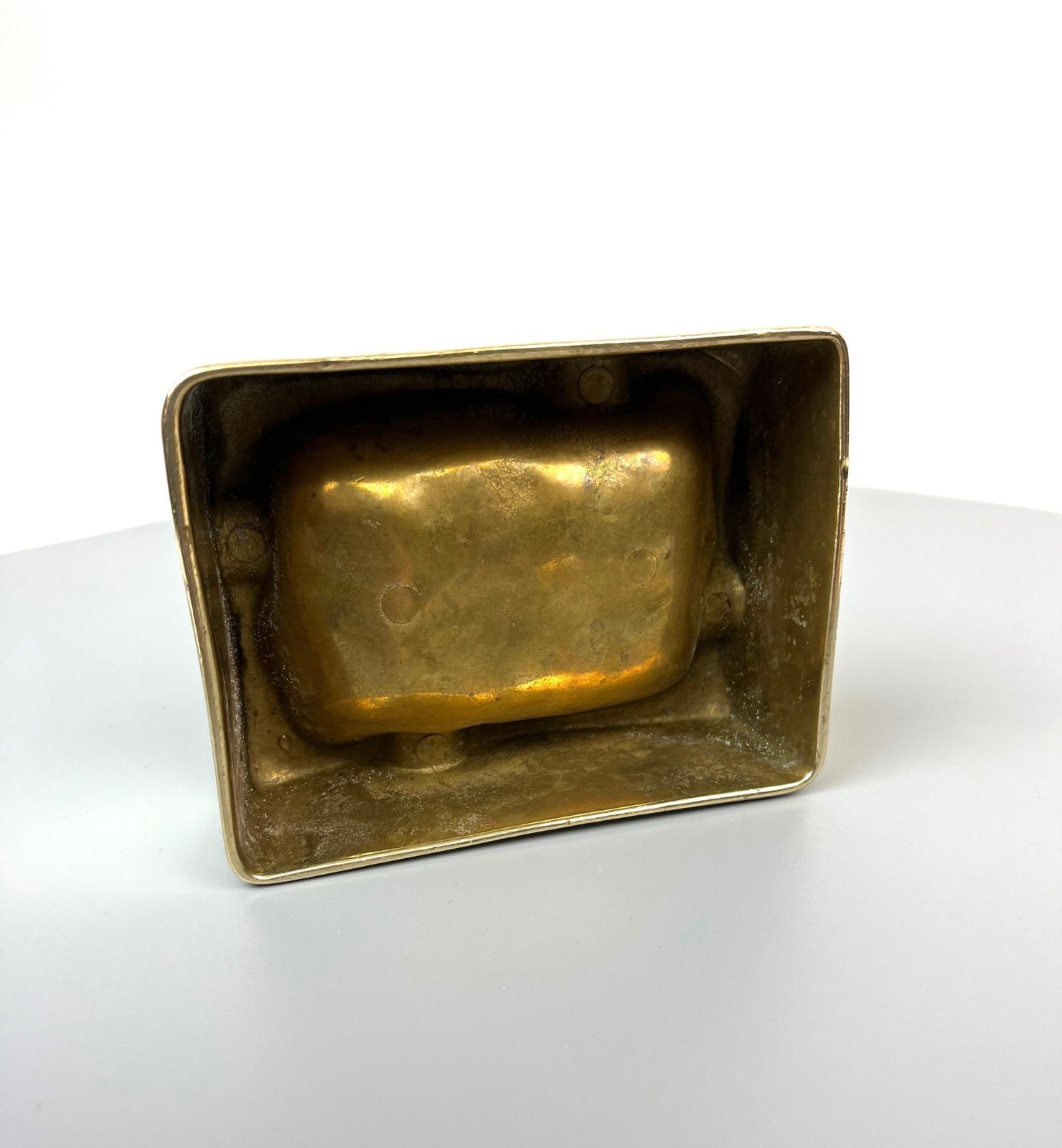 Cendrier Brutalist mid-century en bronze massif, Allemagne, 1960 photo 215.0