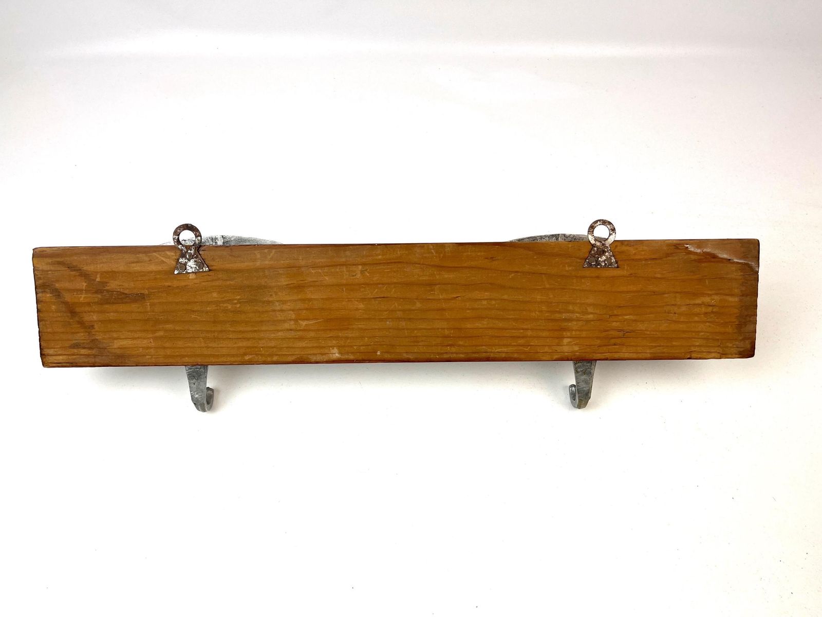 Rare Stunning Art Deco Bauhaus Wardrobe 2 Hooks On Wood Italy About 1920 photo vinterior