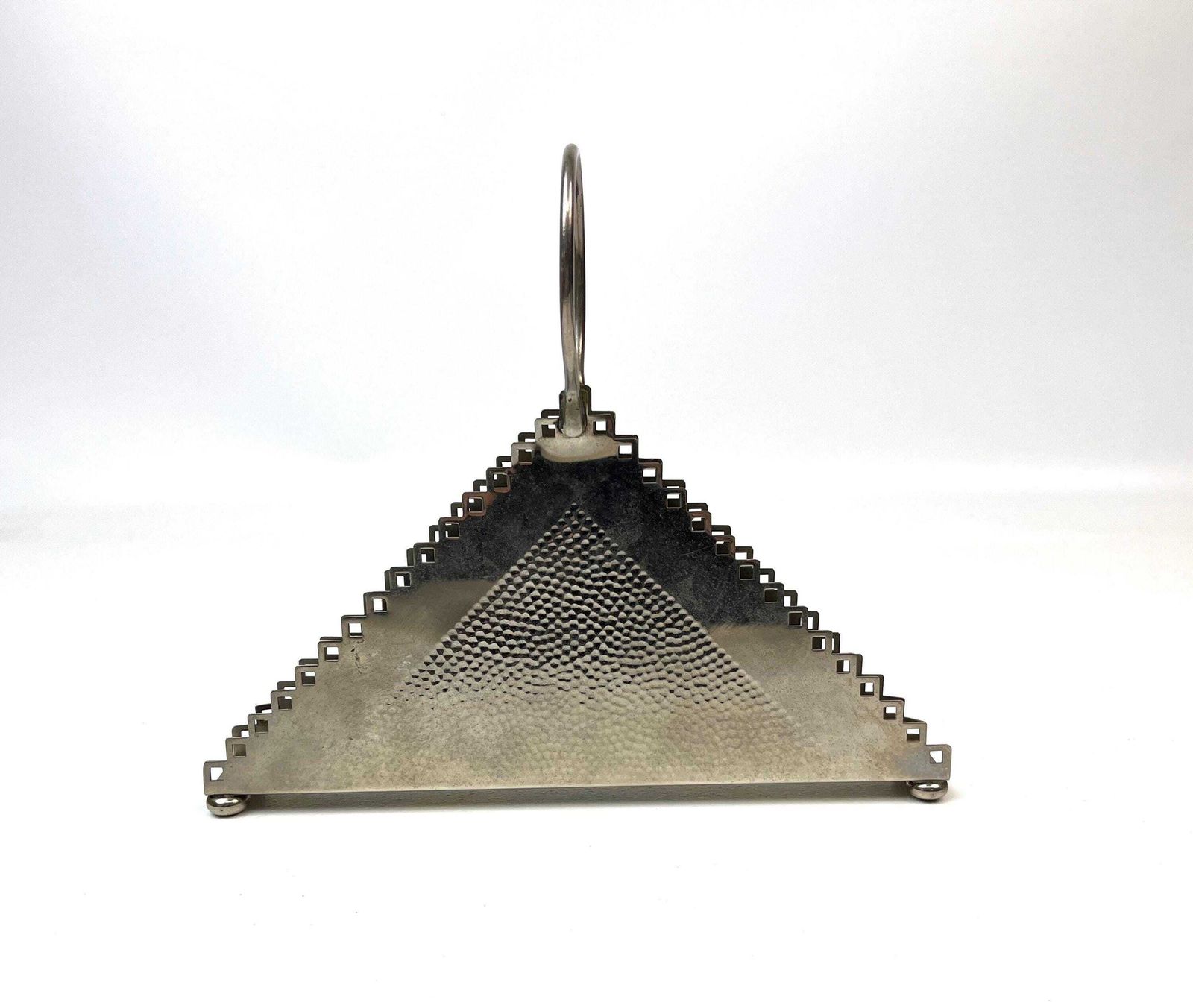 Zeldzame avant-garde verzilverde Bauhaus art deco brievenhouder van WMF Duitsland 1930